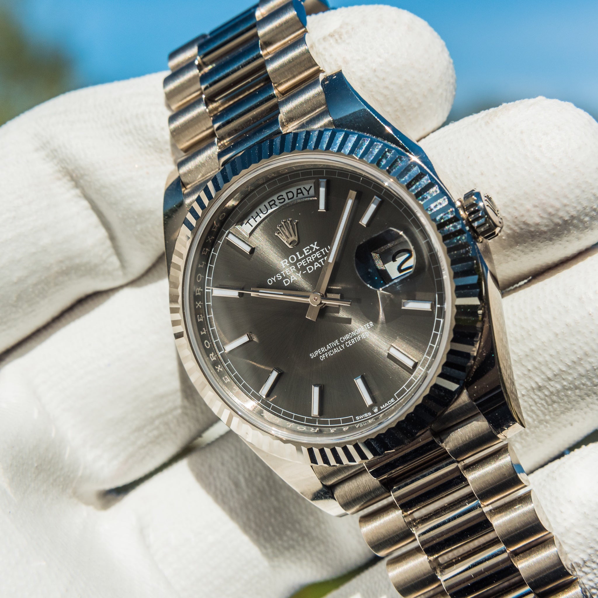 Rolex 2022 Day-Date 40 Slate Grey Dial 228239