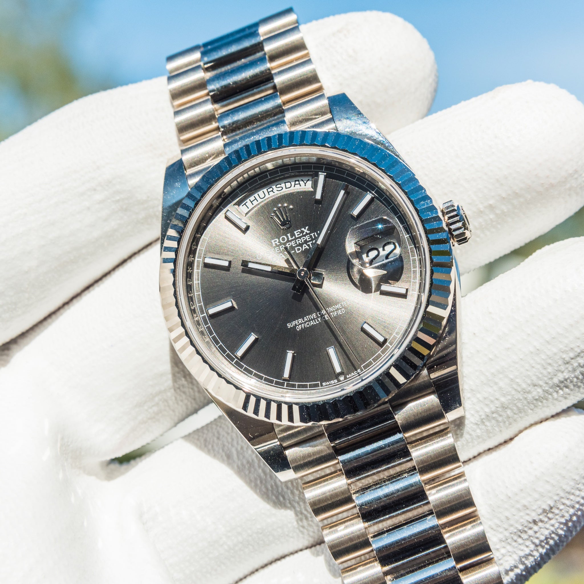 Rolex 2022 Day-Date 40 Slate Grey Dial 228239