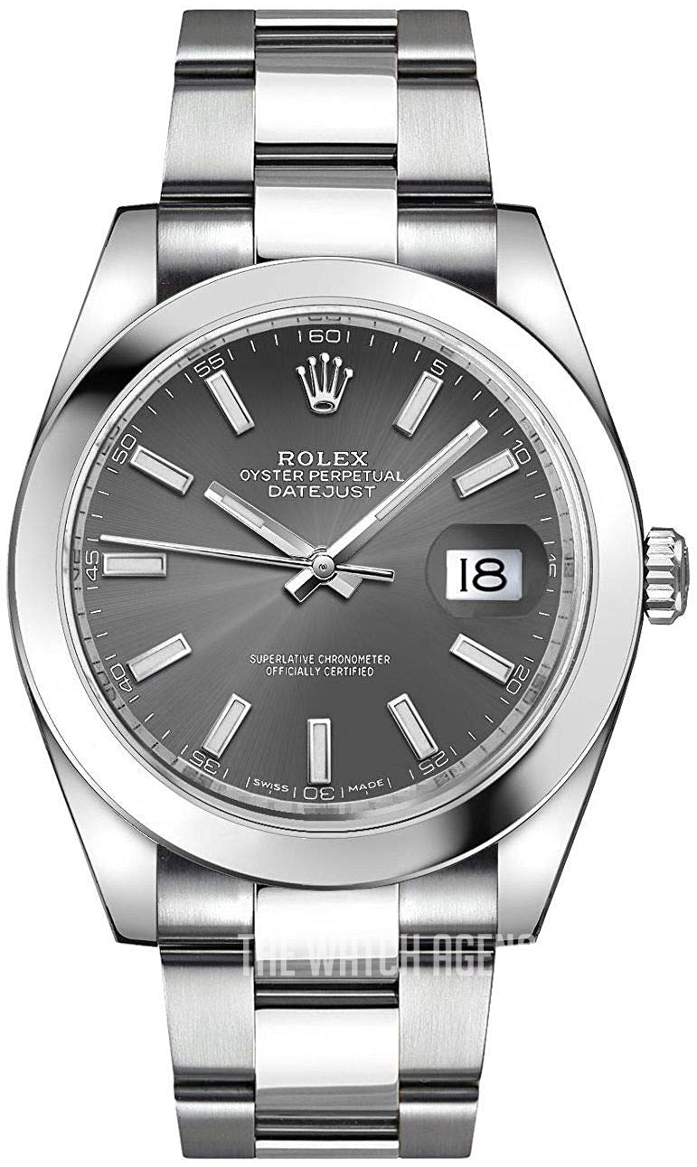Rolex datejust rhodium 41mm Clearance