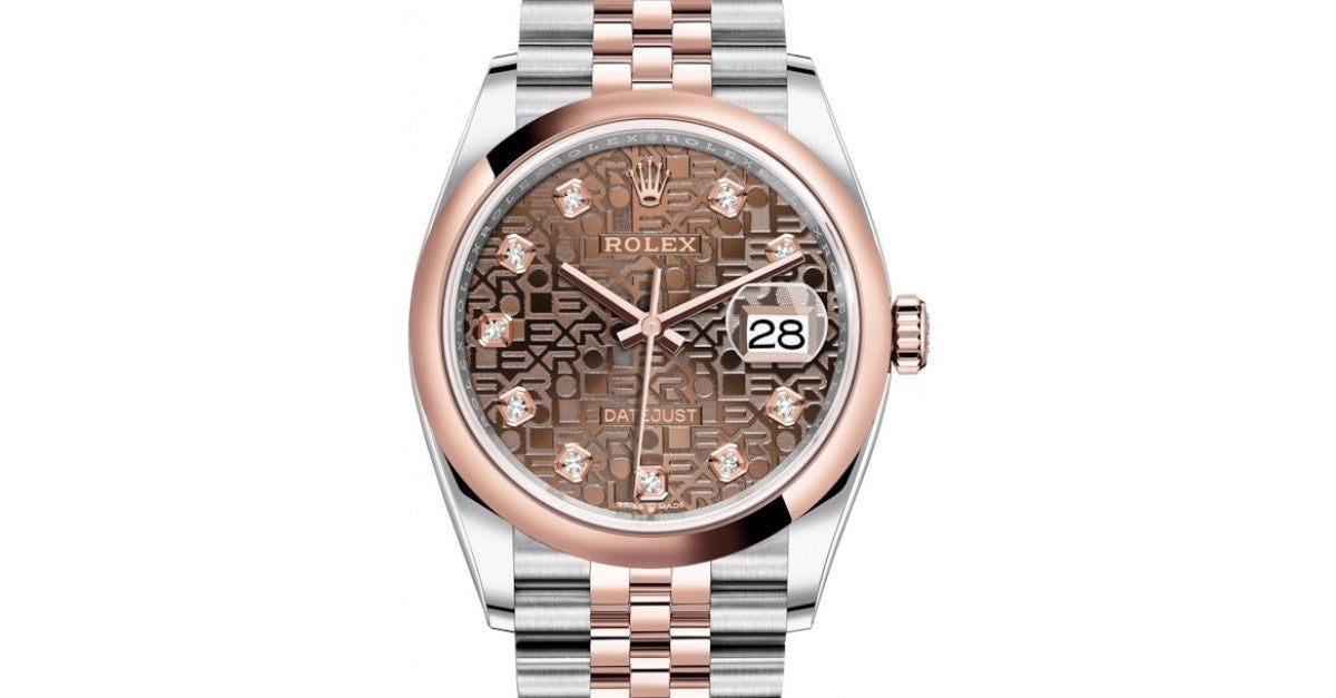 2022 Rolex Datejust 36mm Chocolate Diamond on Jubilee 126201