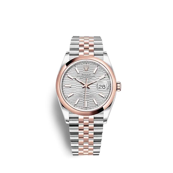2022 Rolex Datejust 36mm Grey Motif Dial on Jubilee 126201