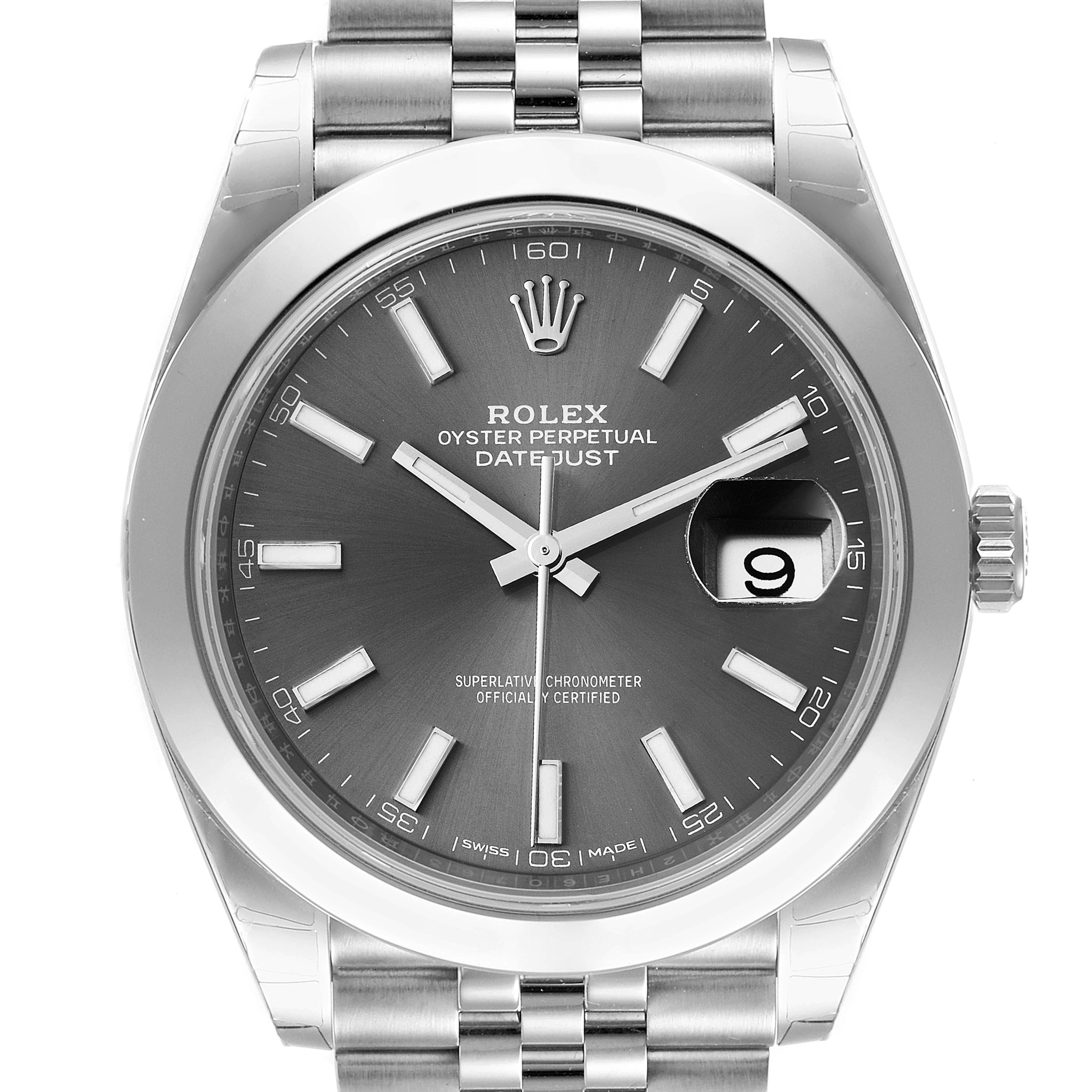 Rolex 2022 Datejust 41mm Grey Dial on Jubilee 126300
