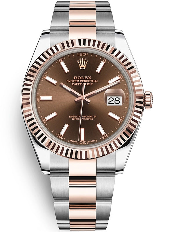 2022 Rolex Datejust 41mm chocolate on Oystersteel 126331