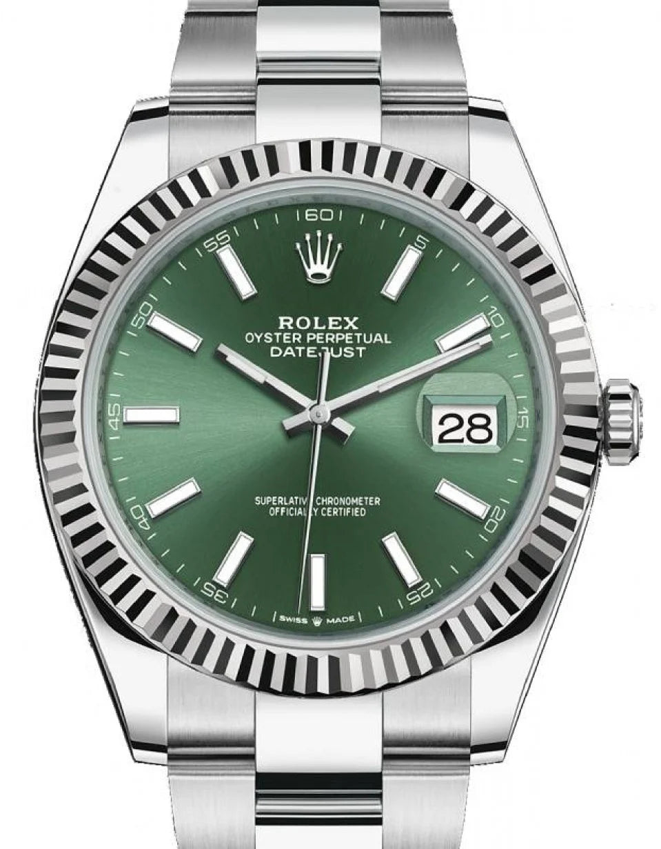 2022 Datejust 41mm Mint Green Dial on Oyster 126334