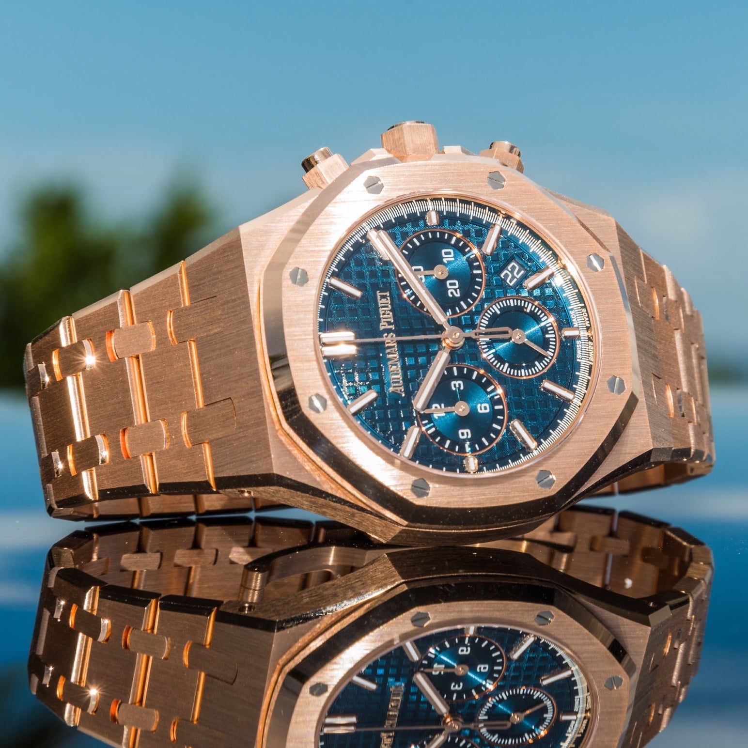 2023 Audemars Piguet 26715or Royal Oak Chronograph Blue Dial 38mm