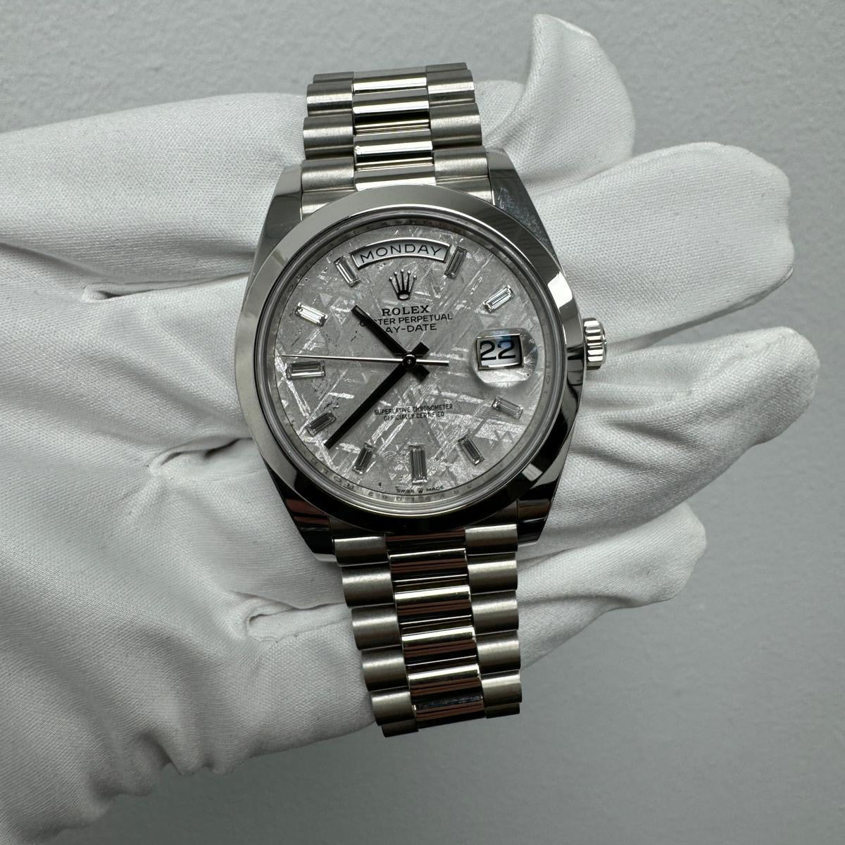 Rolex Day Date Platinum Meteorite Dial Rolex Day-Date 40 Meteorite