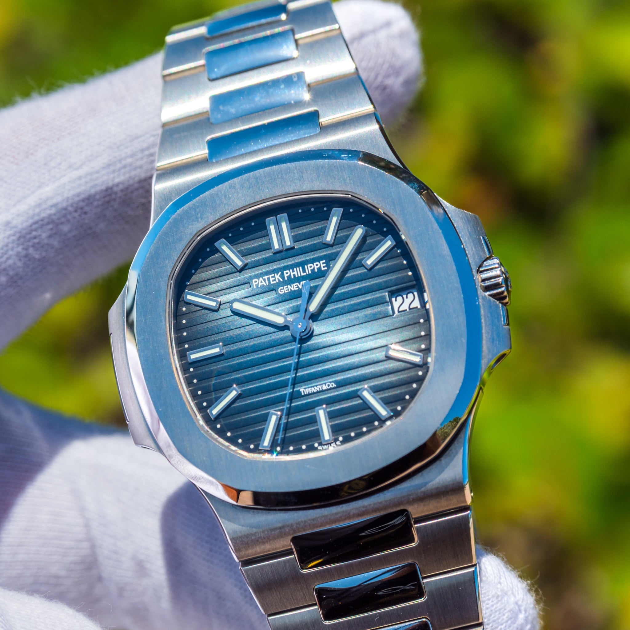 Patek Philippe Unworn Nautilus 5711/1A Blue Tiffany stamped