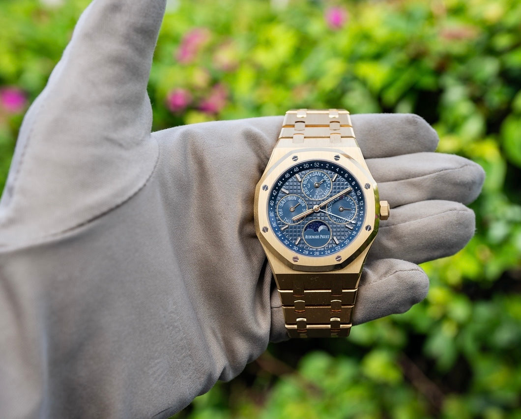 Ap Perpetual Calendar On Wrist Audemars Piguet Royal Oak Perpetual