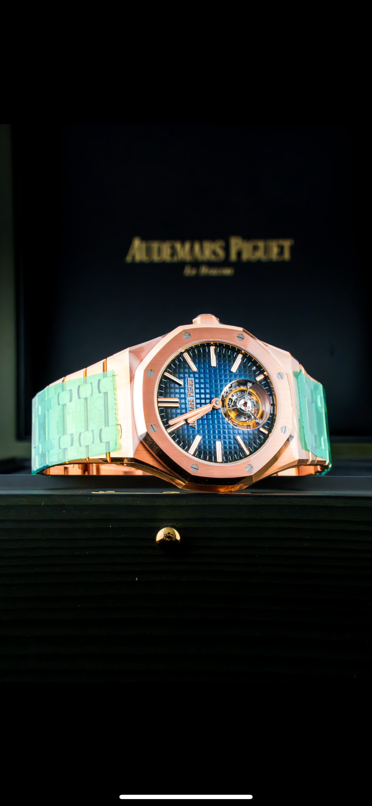 Audemars Piguet Royal Oak Rose Gold Blue Dial 50th Anniversary