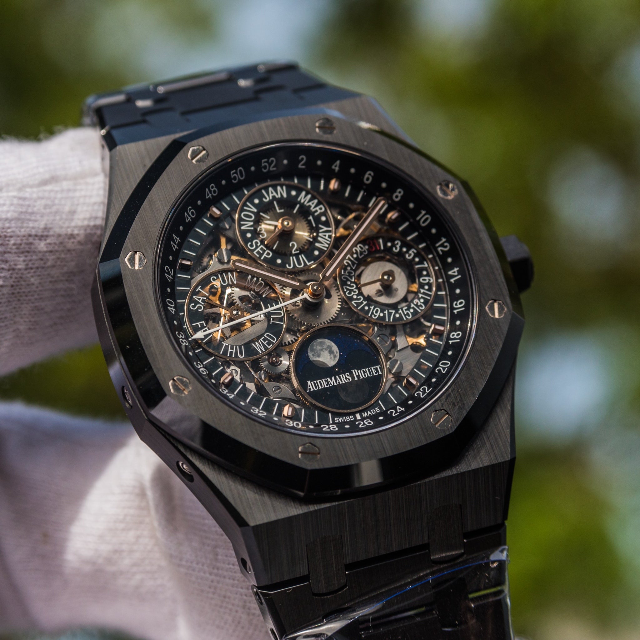 Audemars Piguet Royal Oak Perpetual Calendar Openworked Black Ceramic