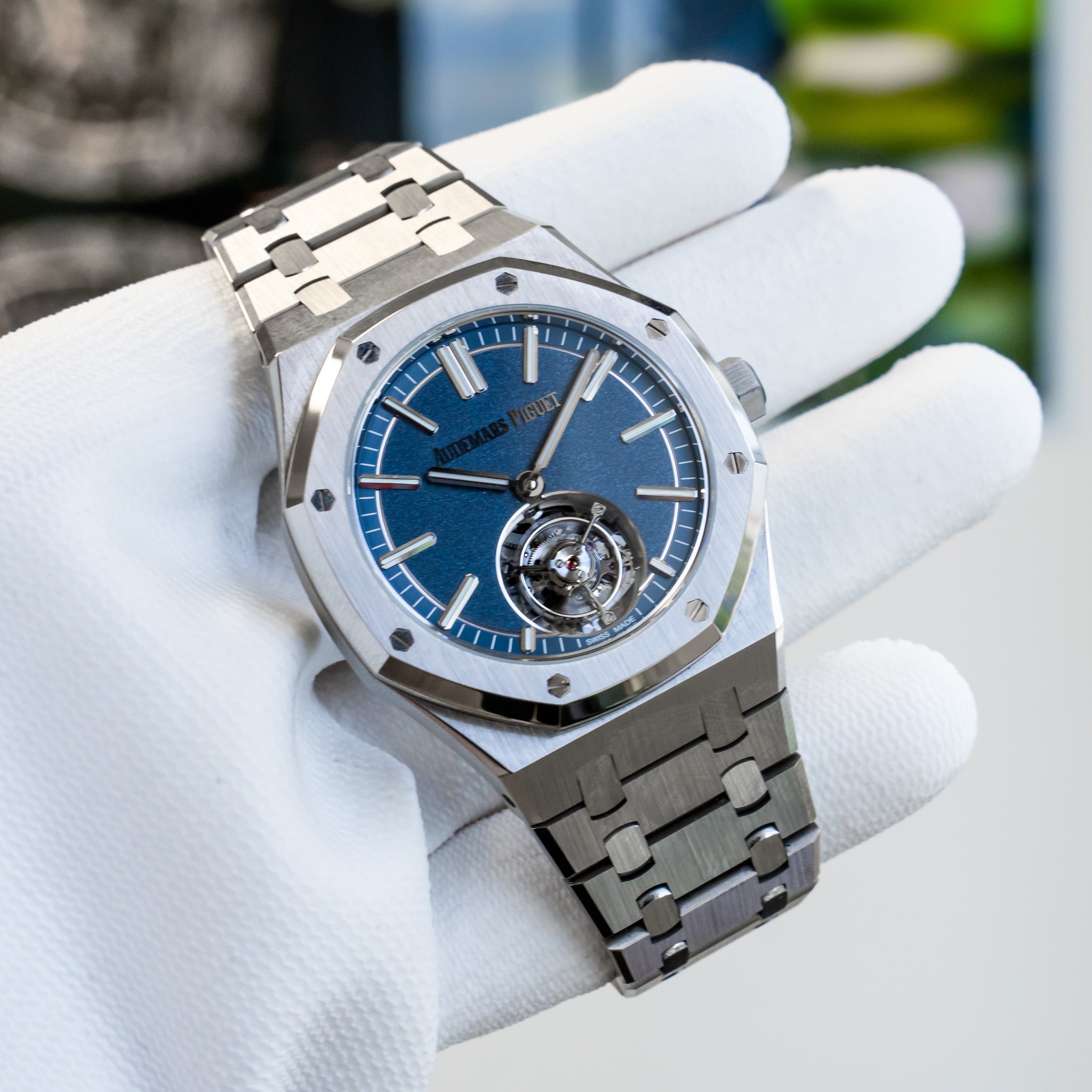 2022 Audemars Piguet Royal Oak Titanium Blue Dial 50th anniversary