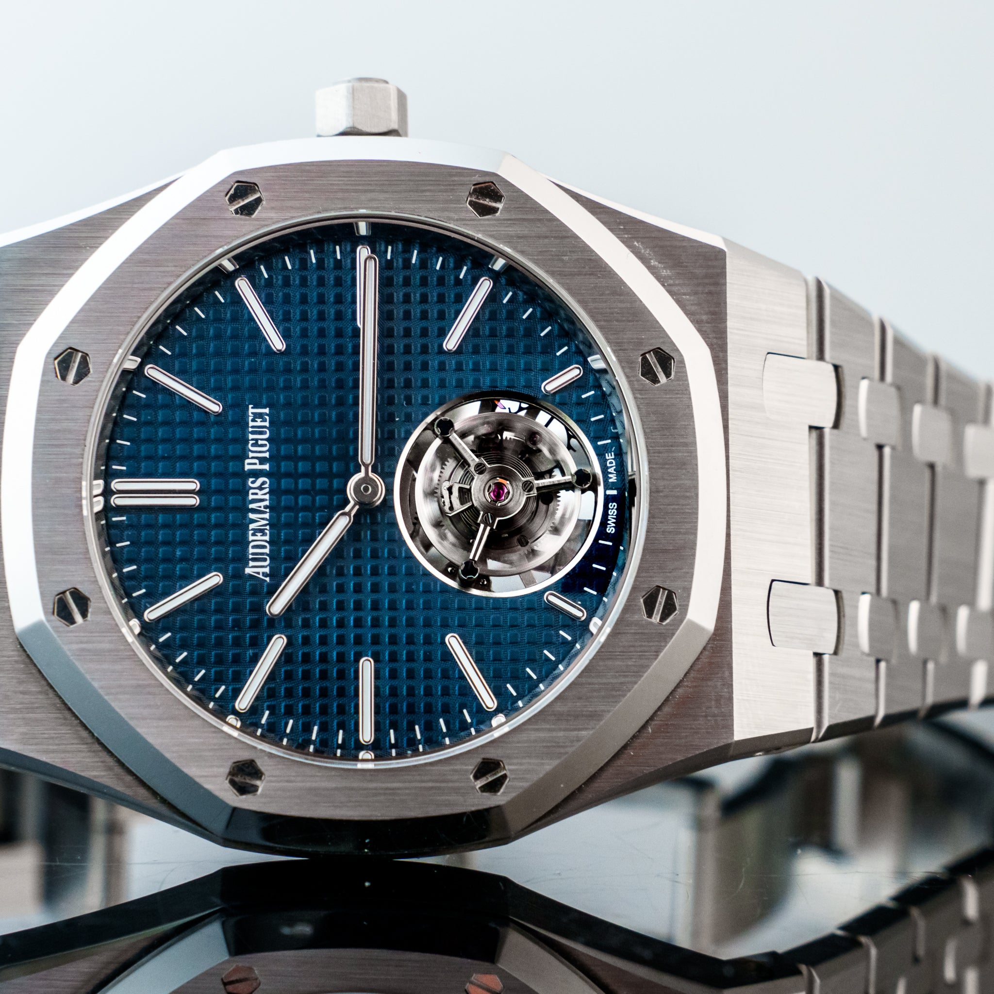 Audemars Piguet Royal Oak Steel Blue Dial 39mm Tourbillion 26670st