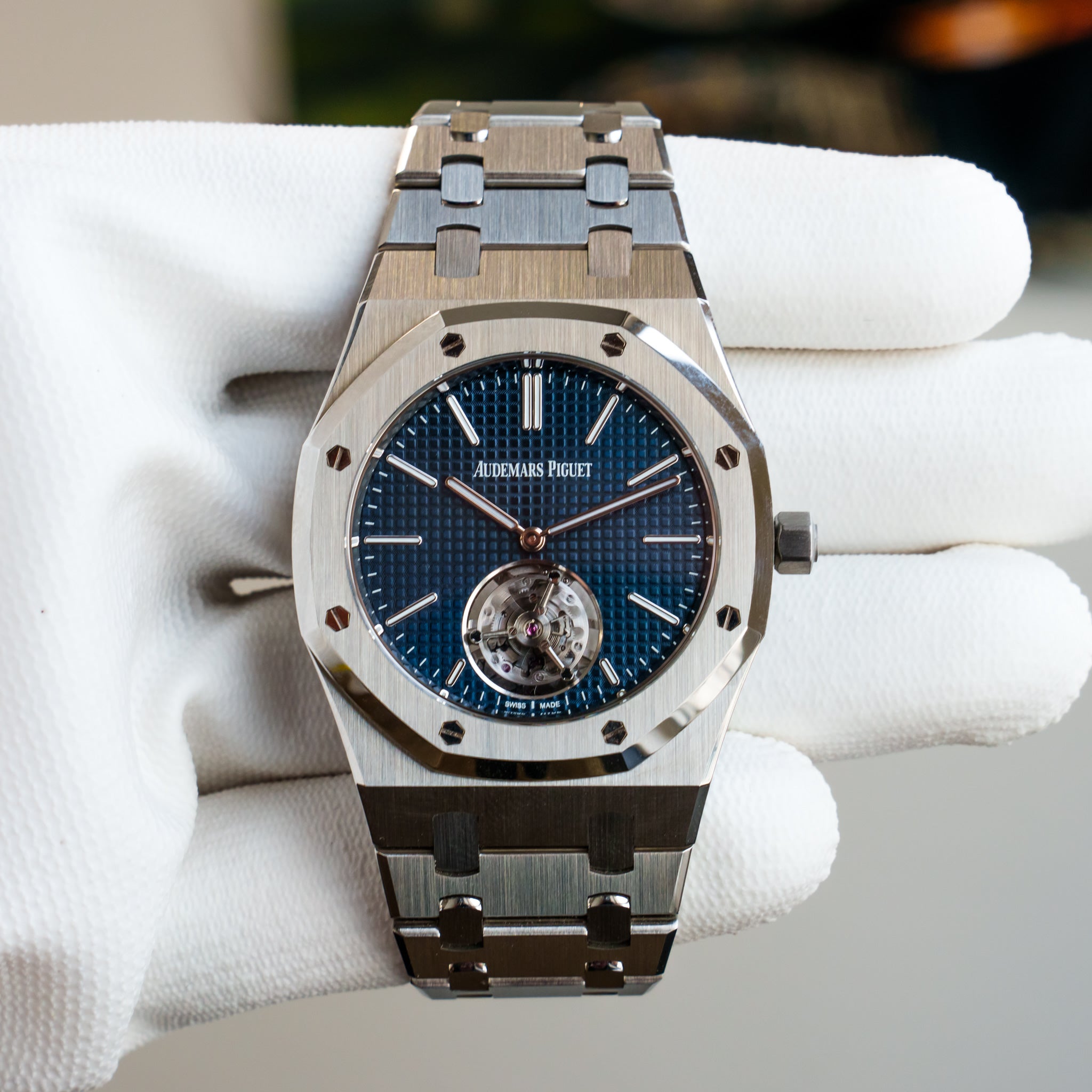 Audemars Piguet Royal Oak Steel Blue Dial 39mm Tourbillion 26670st