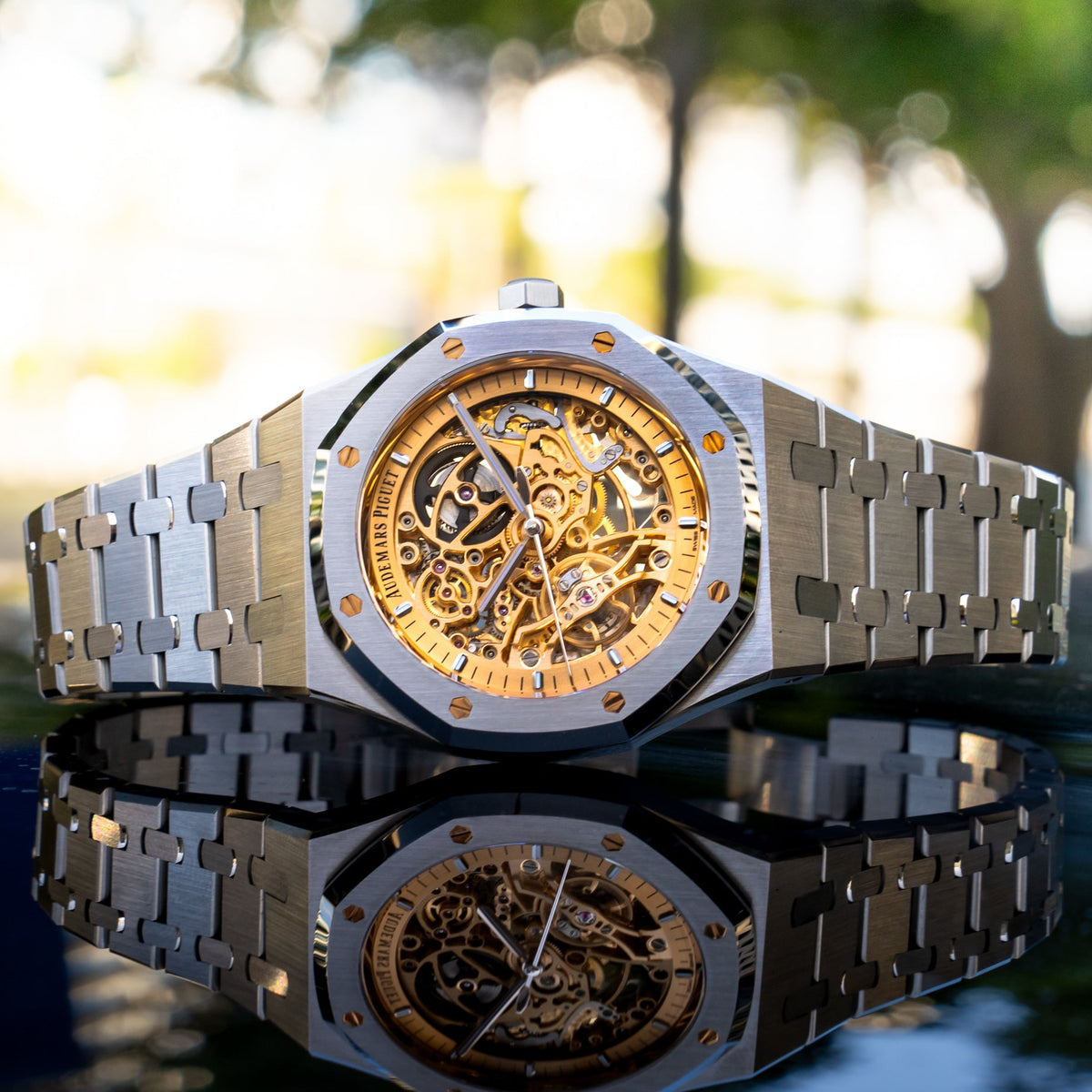 <新品未使用>Audemars Piguet & Smythson ノートセット 2024 Audemars Piguet 15407ST Royal Oak Double Balance Wheel Open Worke