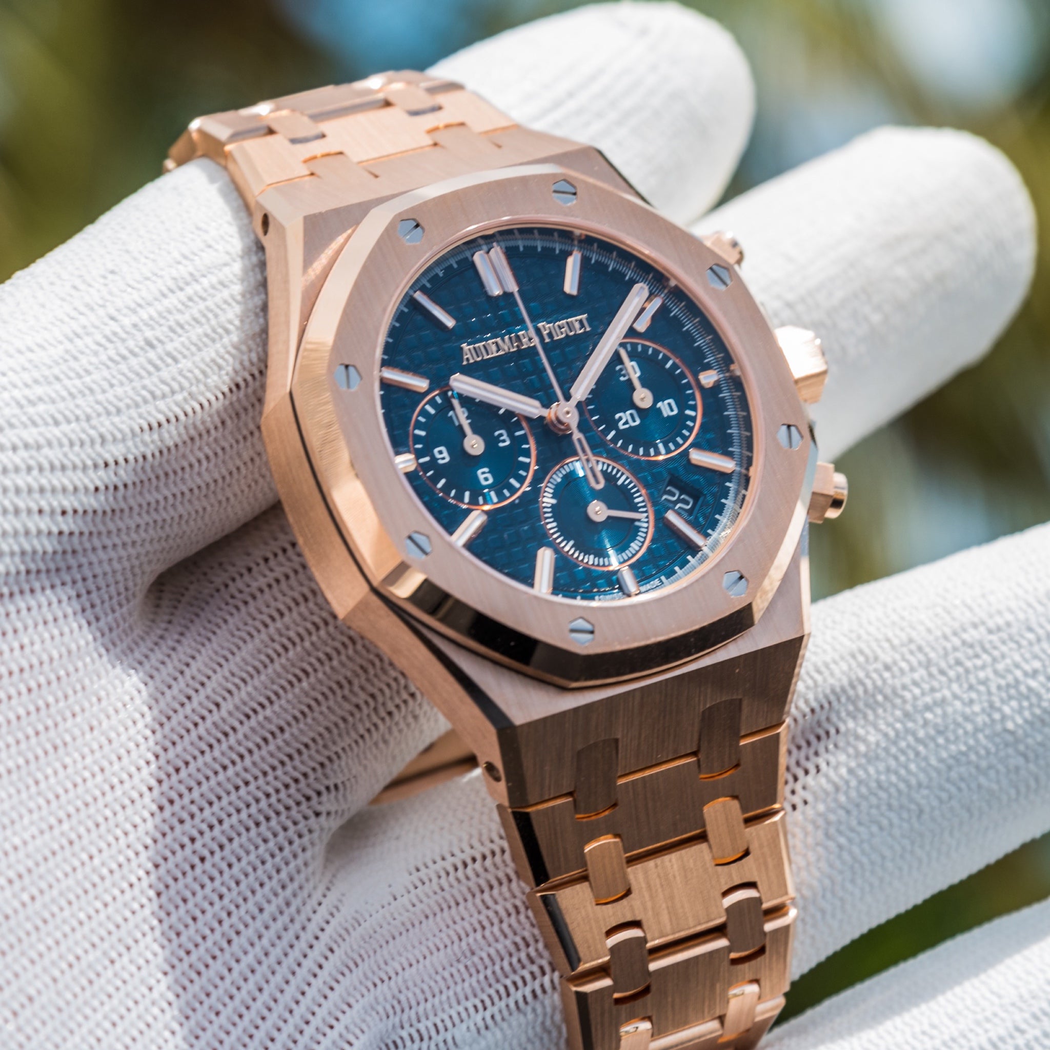 2023 Audemars Piguet Royal Oak Chronograph 26715or Blue Dial