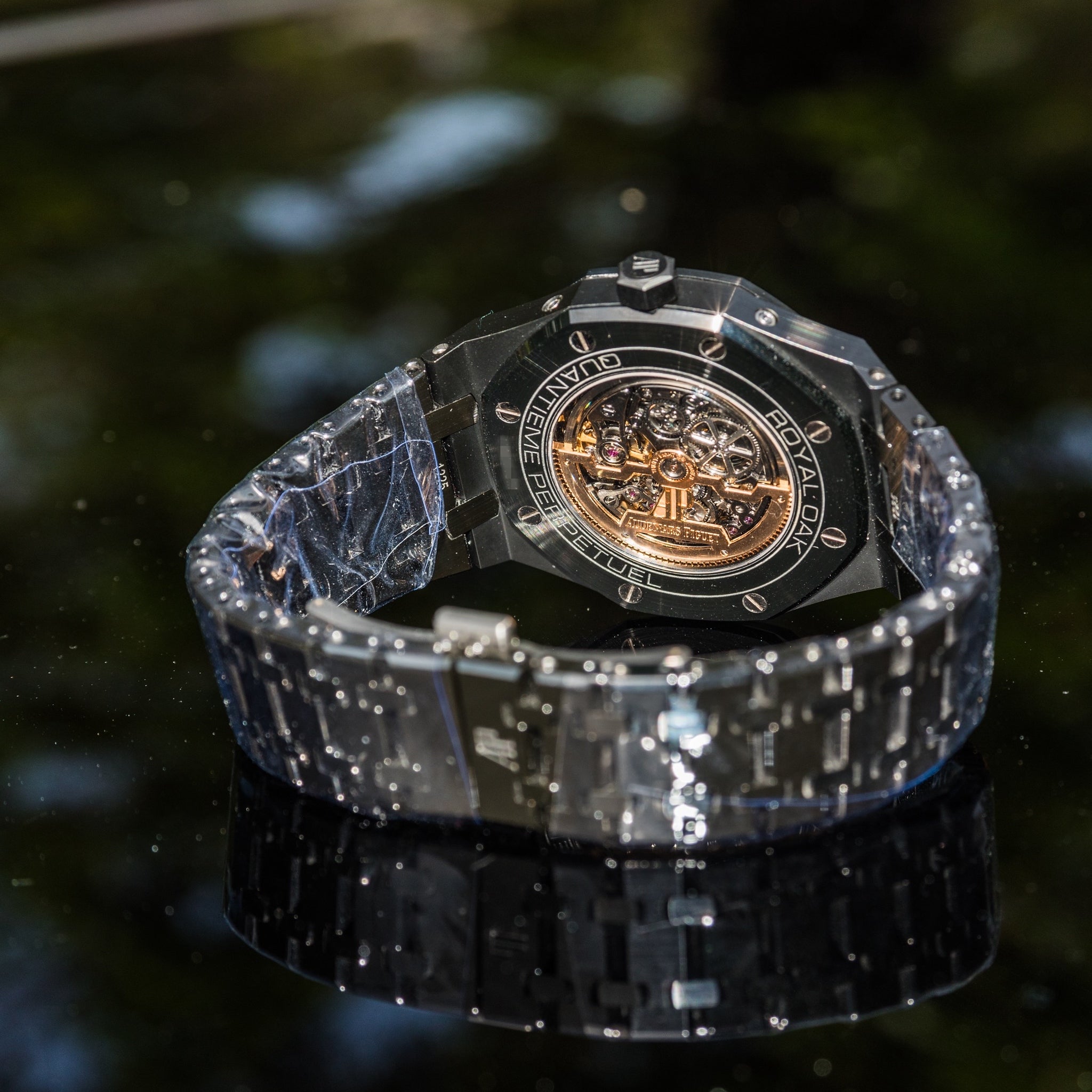 Ap Black Ceramic Perpetual Calendar Skeleton Ceramic Skeleton Ap