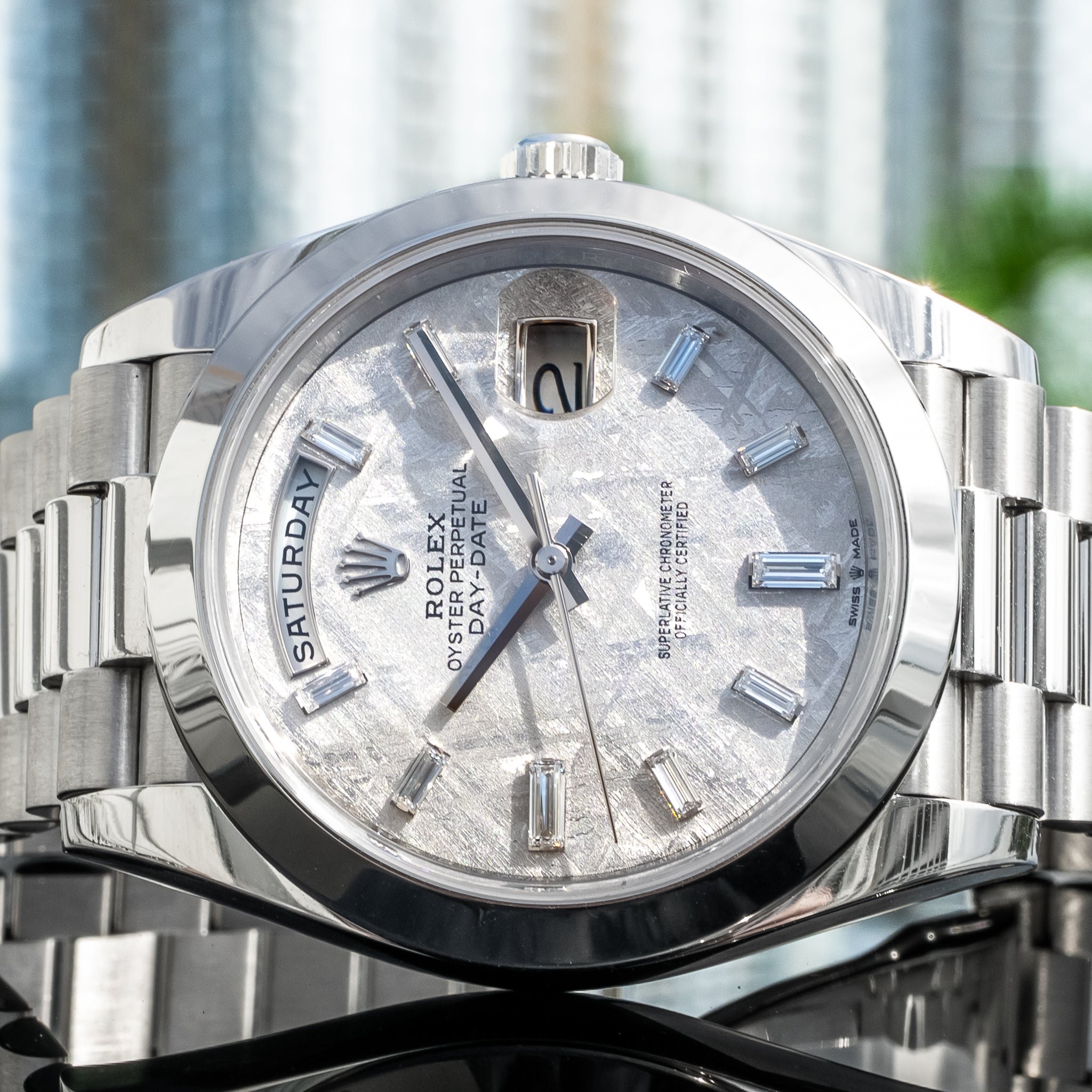 2019 Rolex 228206 Day-Date Platinum Meteorite 40mm