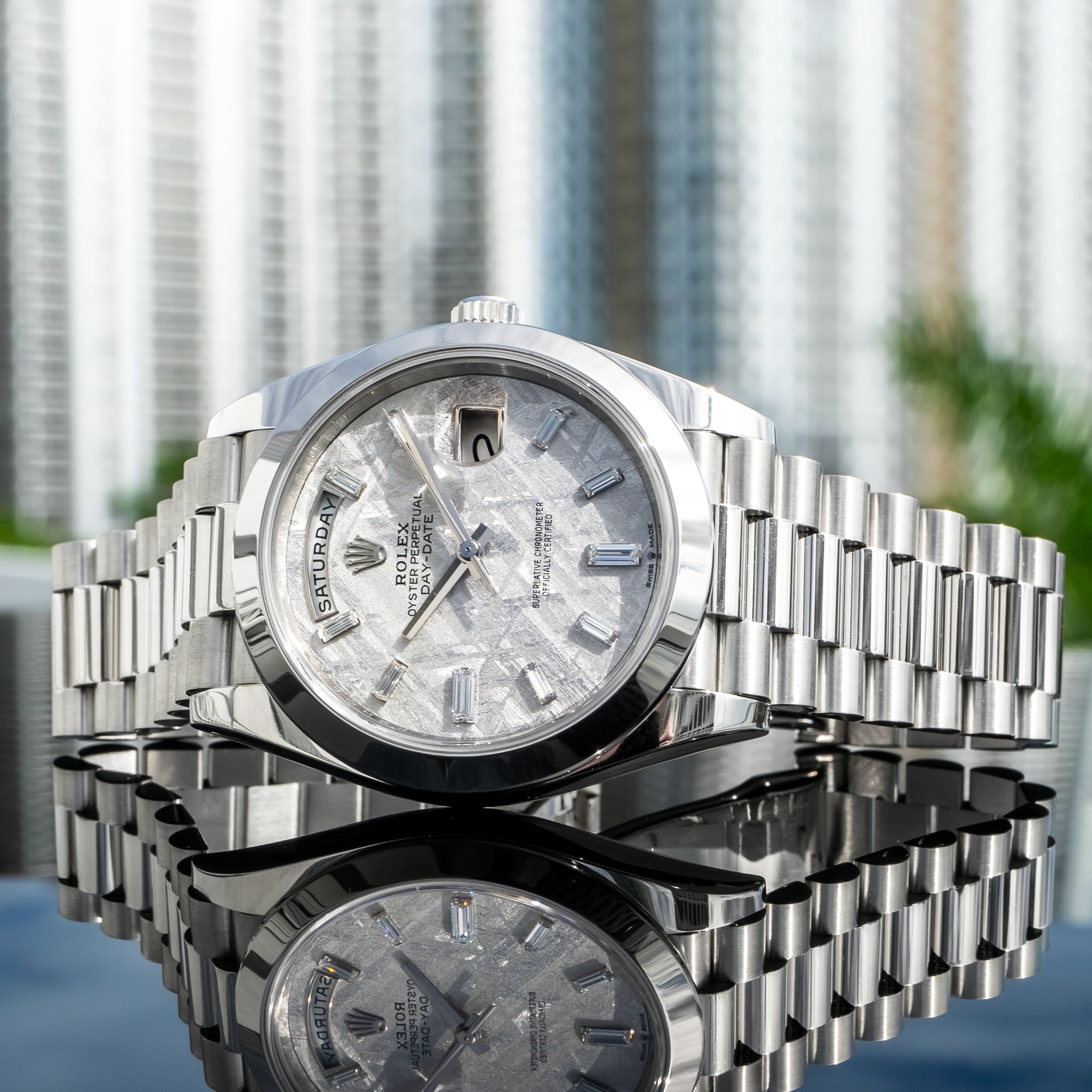 2019 Rolex 228206 Day-Date Platinum Meteorite 40mm