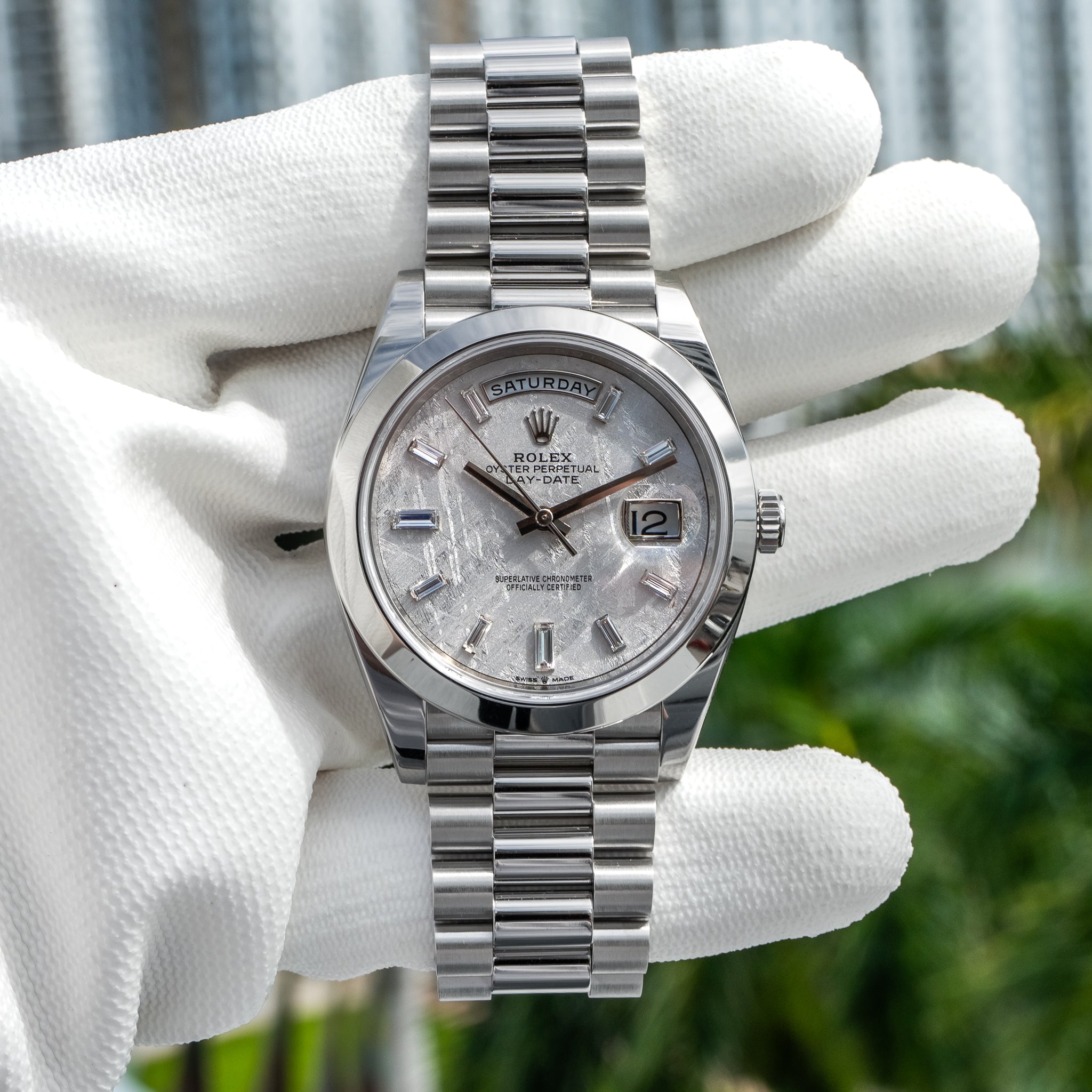 2019 Rolex 228206 Day-Date Platinum Meteorite 40mm