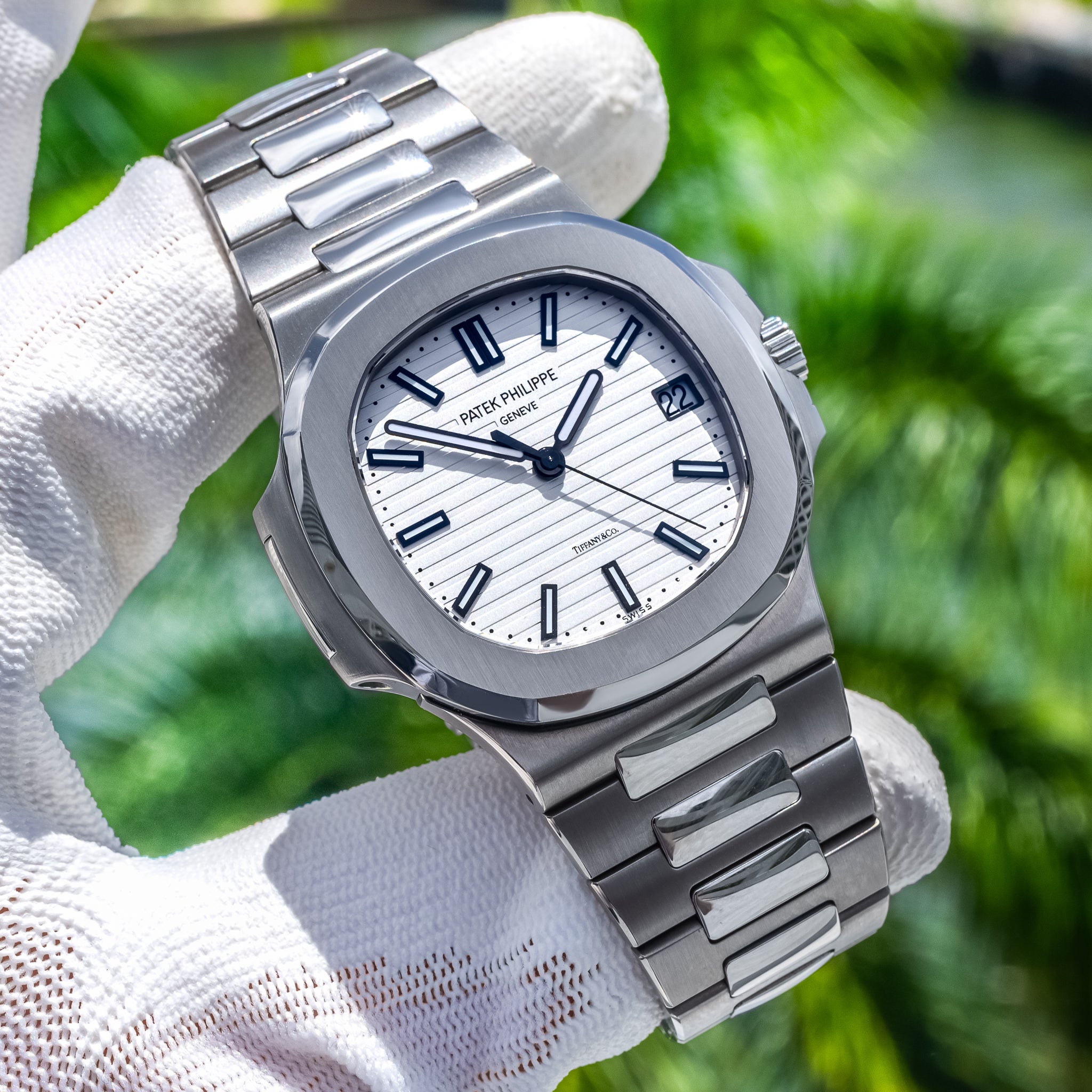 Patek Philippe 5711/1A Nautilus White Dial Tiffany & Co Stamped