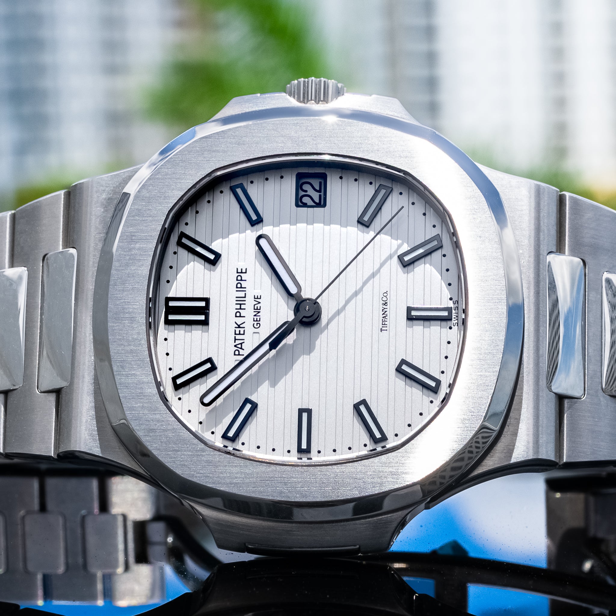 Patek Philippe 5711/1A Nautilus White Dial Tiffany & Co Stamped