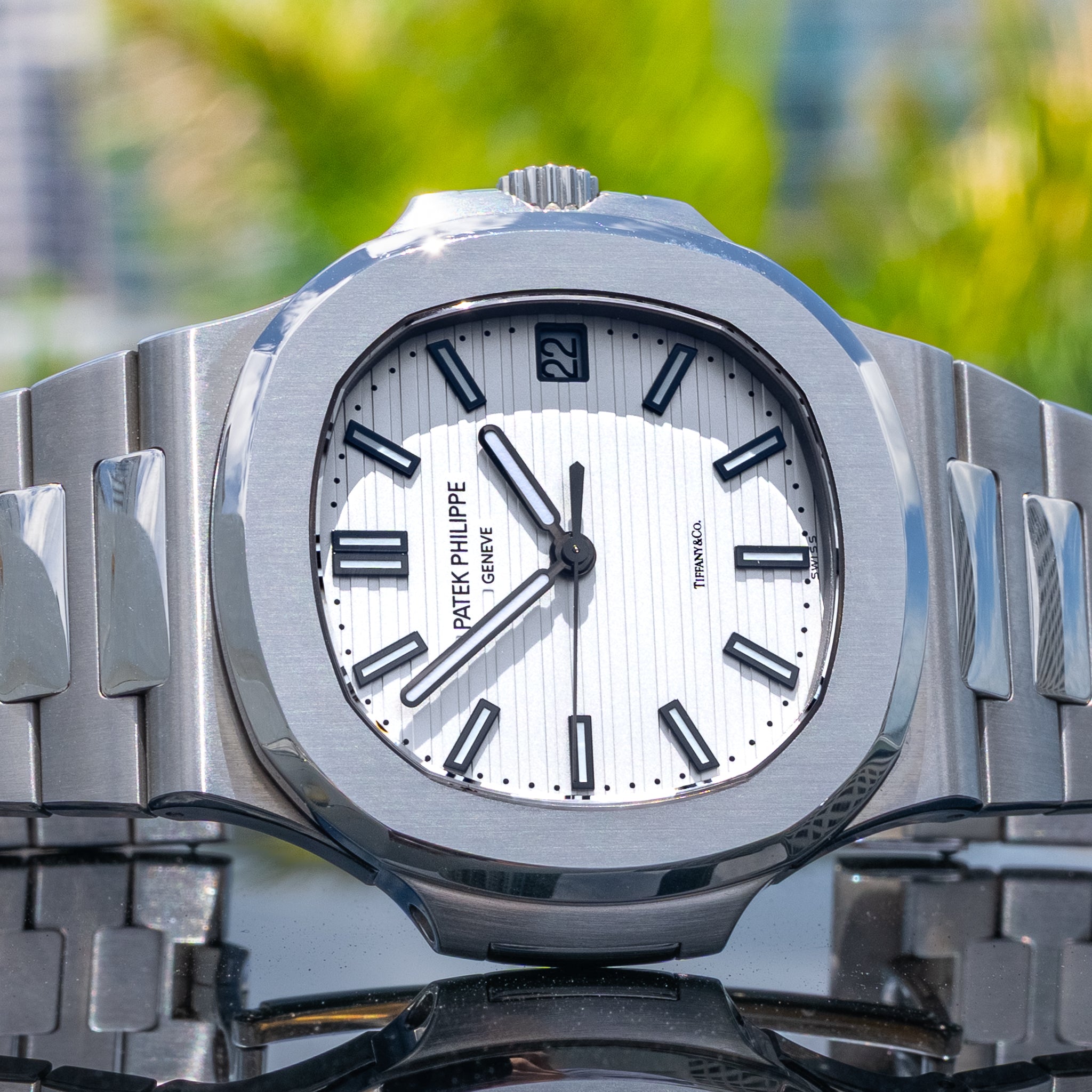 Patek Philippe 5711/1A Nautilus White Dial Tiffany & Co Stamped