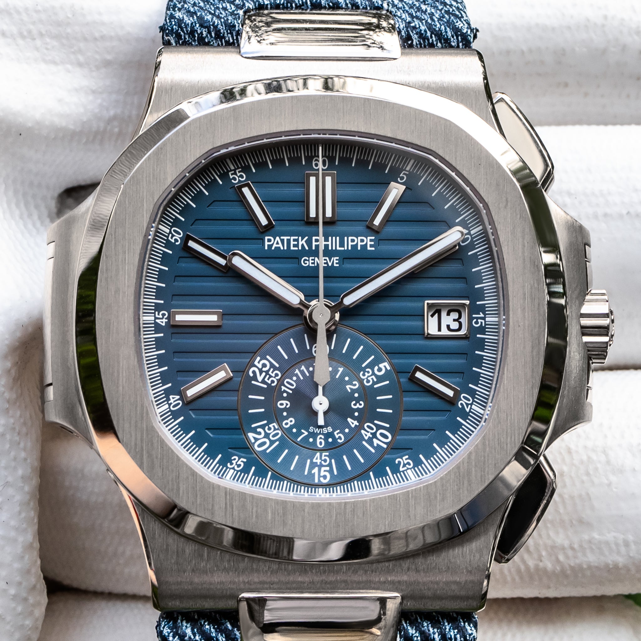 Patek Philippe Unworn 2024 Nautilus 5980/60G Travel Time Chronograph