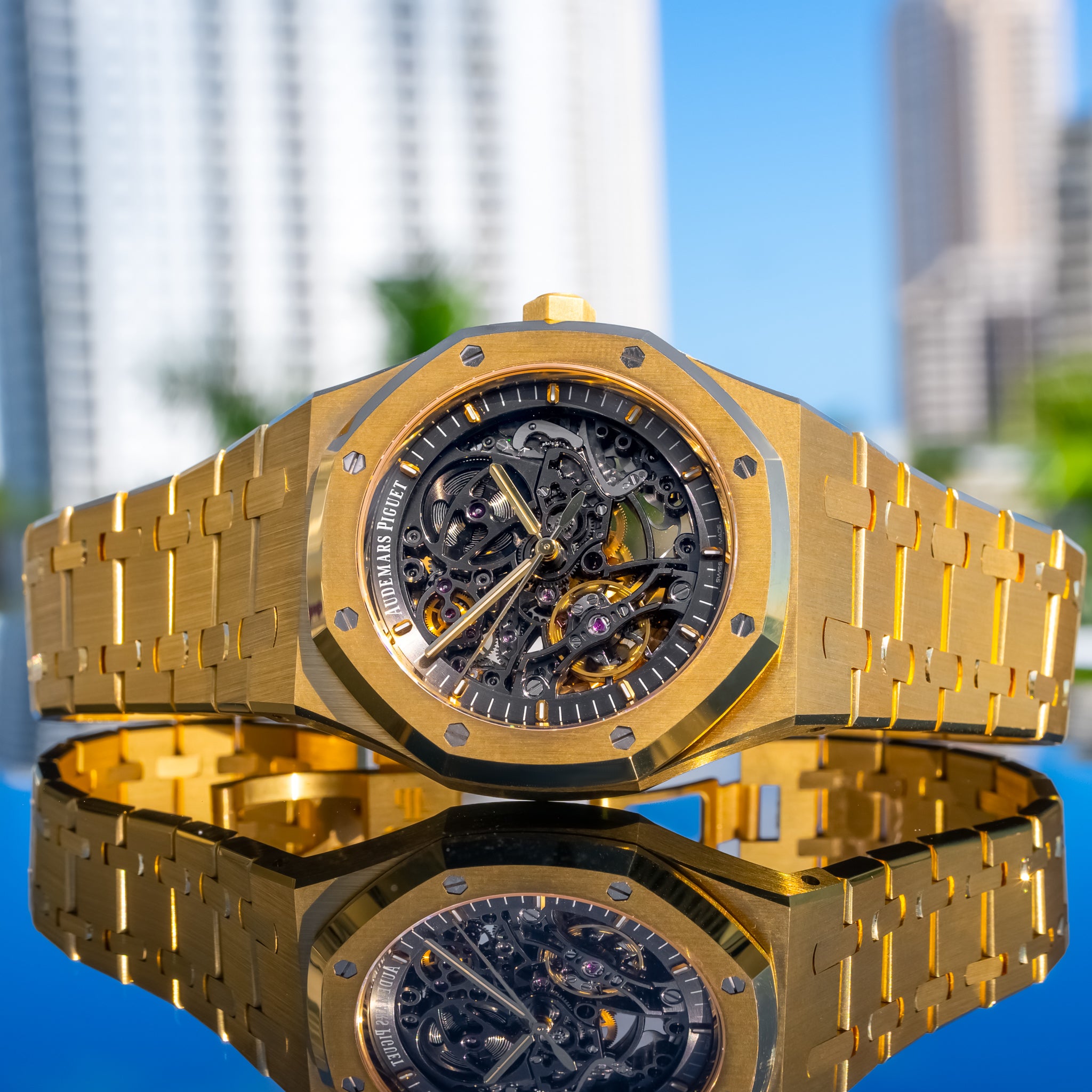 Audemars Piguet 2024 Double Balance Wheel Openworked Yellow Gold 15407BA