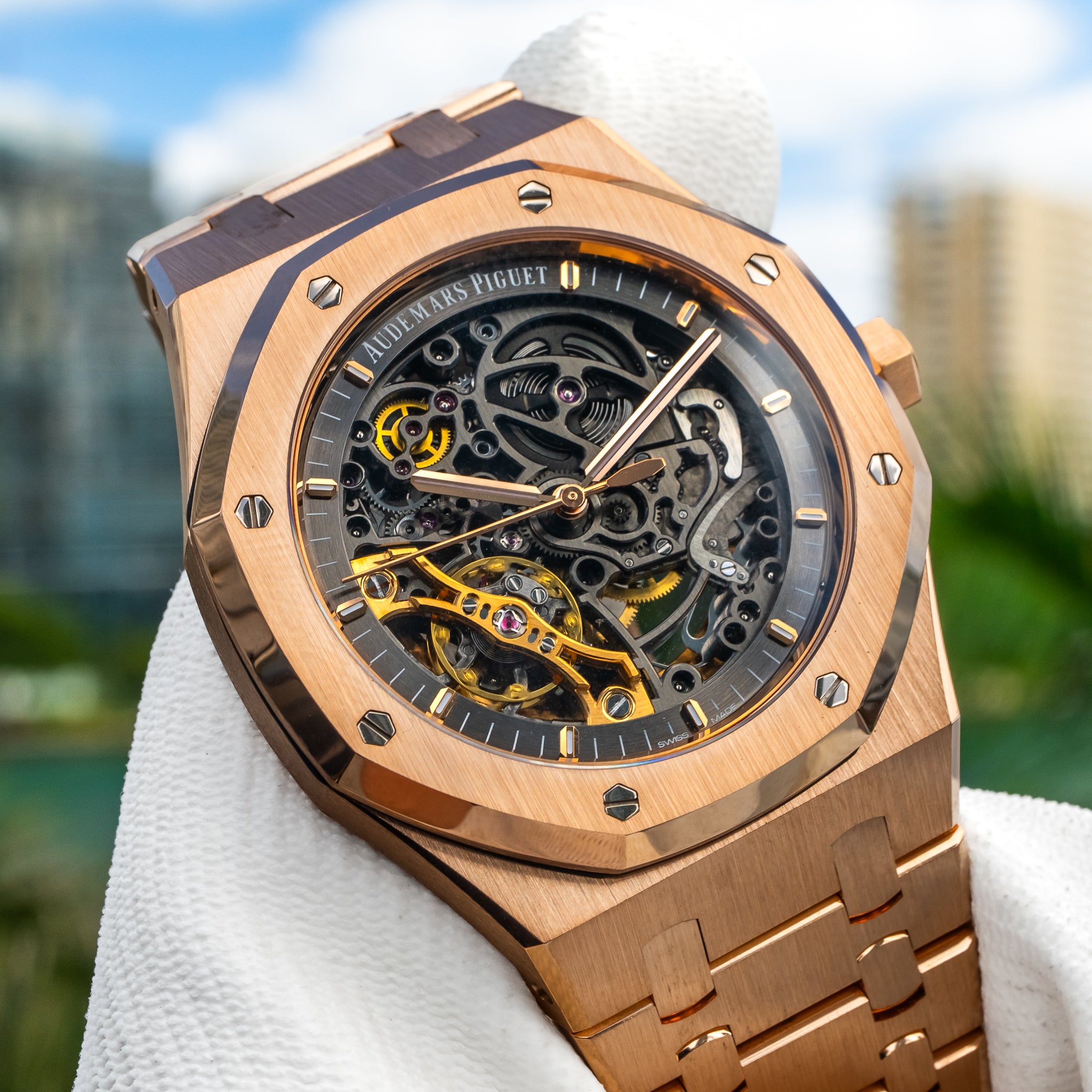 2023 Audemars Piguet 15407or Royal Oak Double Balance Wheel Openworked Rose Gold 41mm