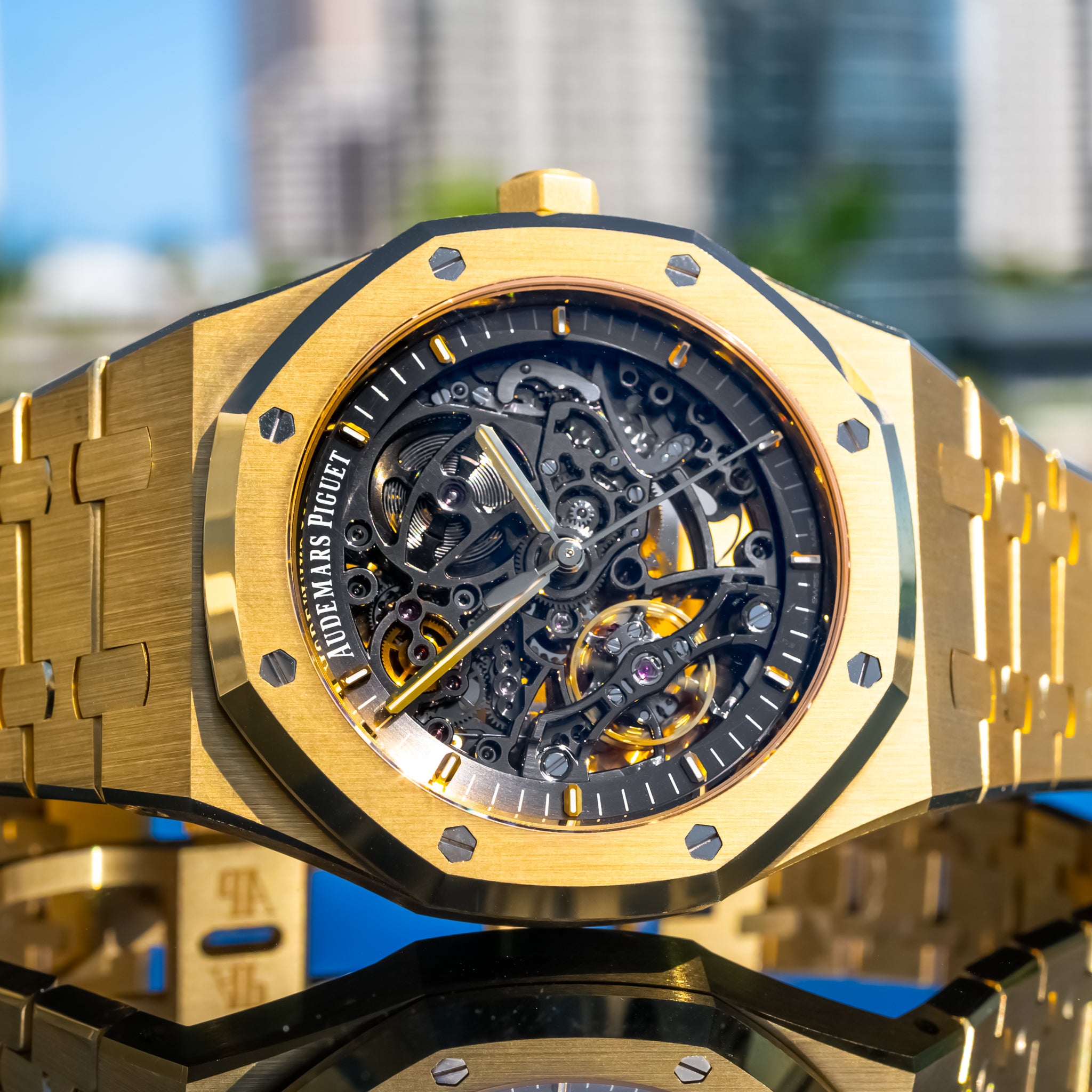 Audemars Piguet 2024 Double Balance Wheel Openworked Yellow Gold 15407BA