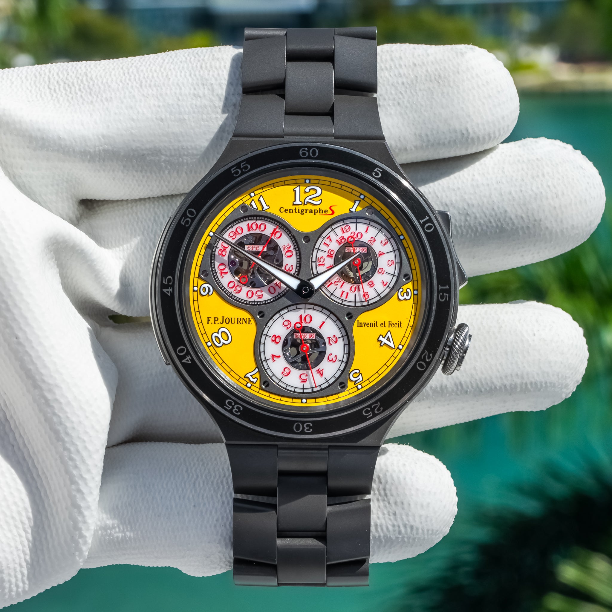 F.P. Journe LineSport Centigraphe Titanium Yellow Dial 44mm