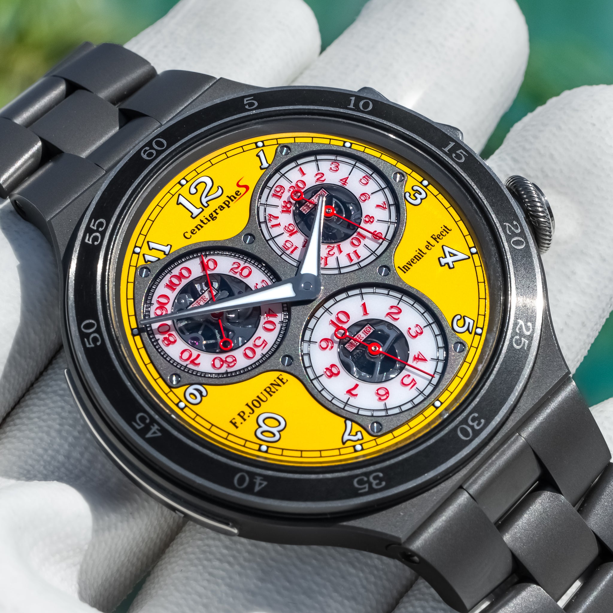 F.P. Journe LineSport Centigraphe Titanium Yellow Dial 44mm