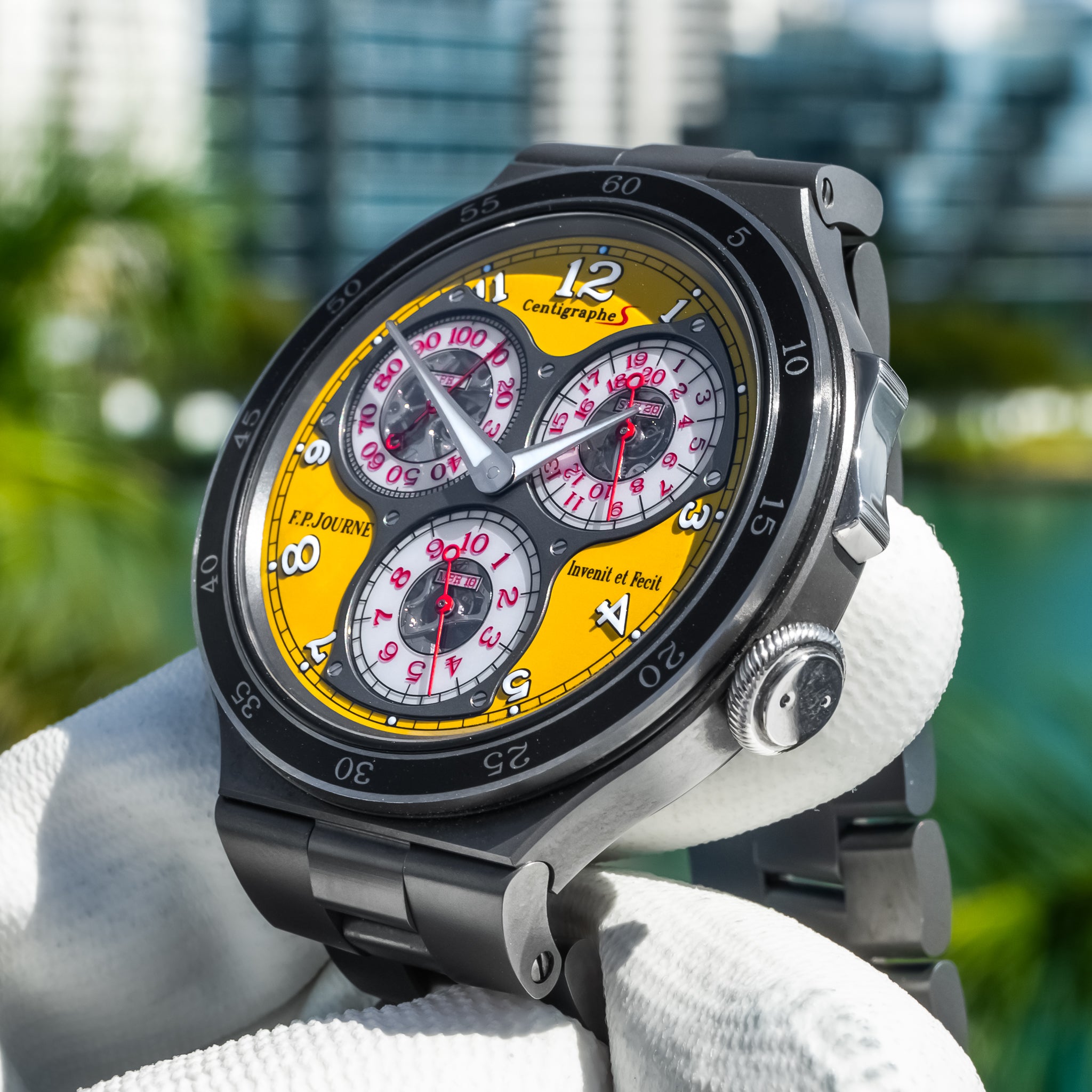 F.P. Journe LineSport Centigraphe Titanium Yellow Dial 44mm