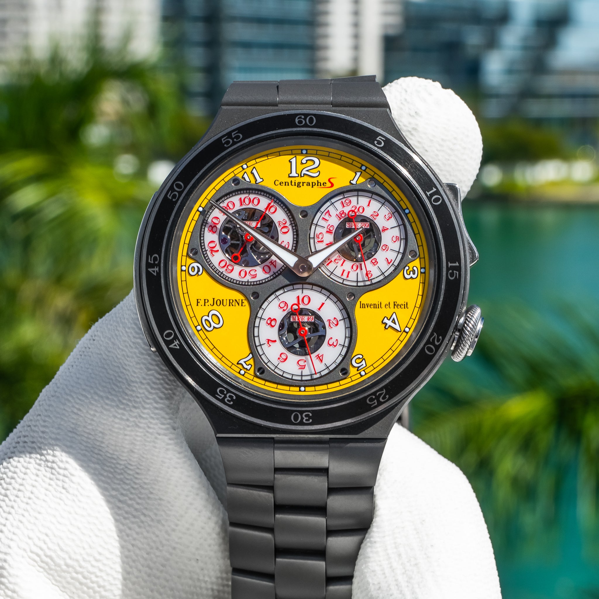 F.P. Journe LineSport Centigraphe Titanium Yellow Dial 44mm