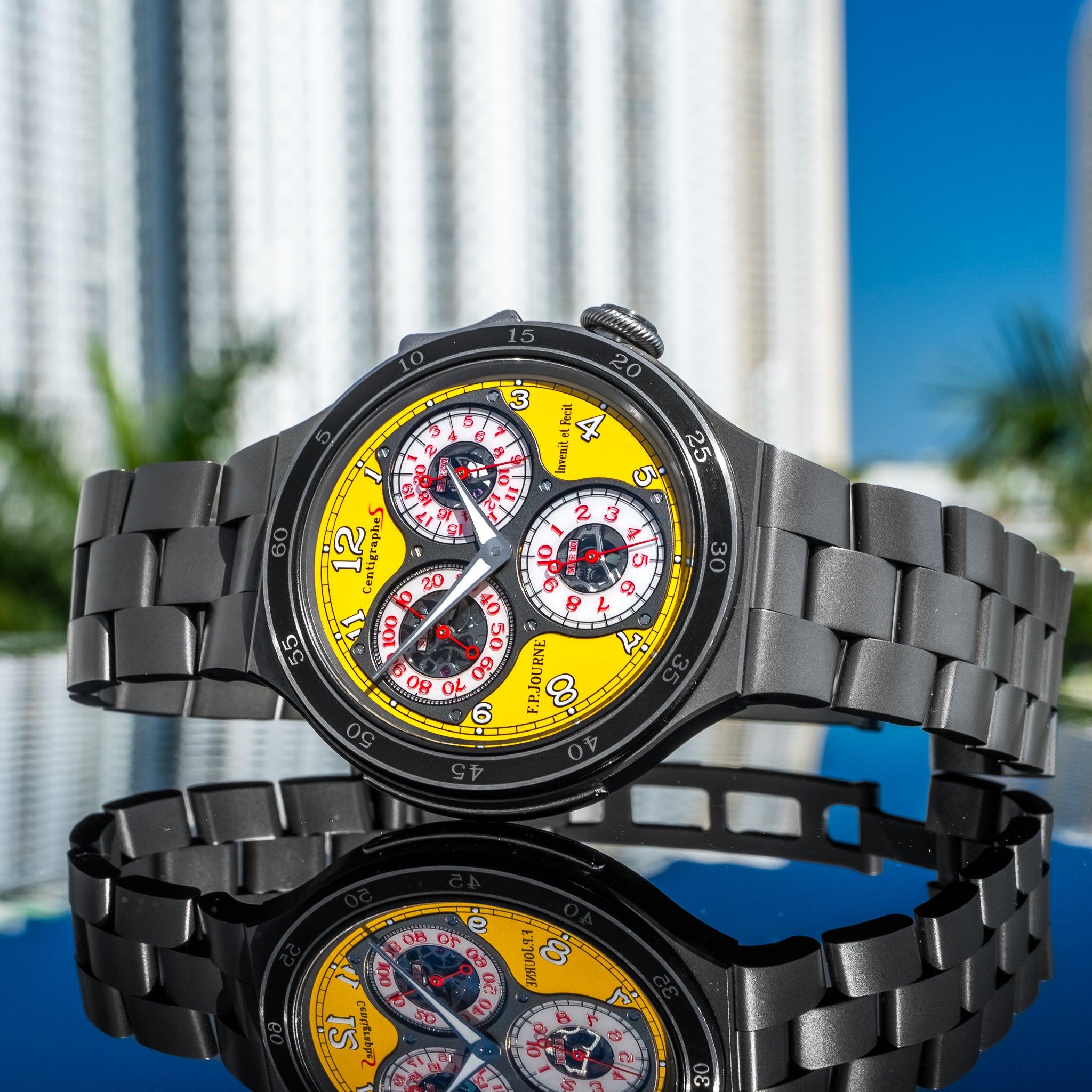 F.P. Journe LineSport Centigraphe Titanium Yellow Dial 44mm