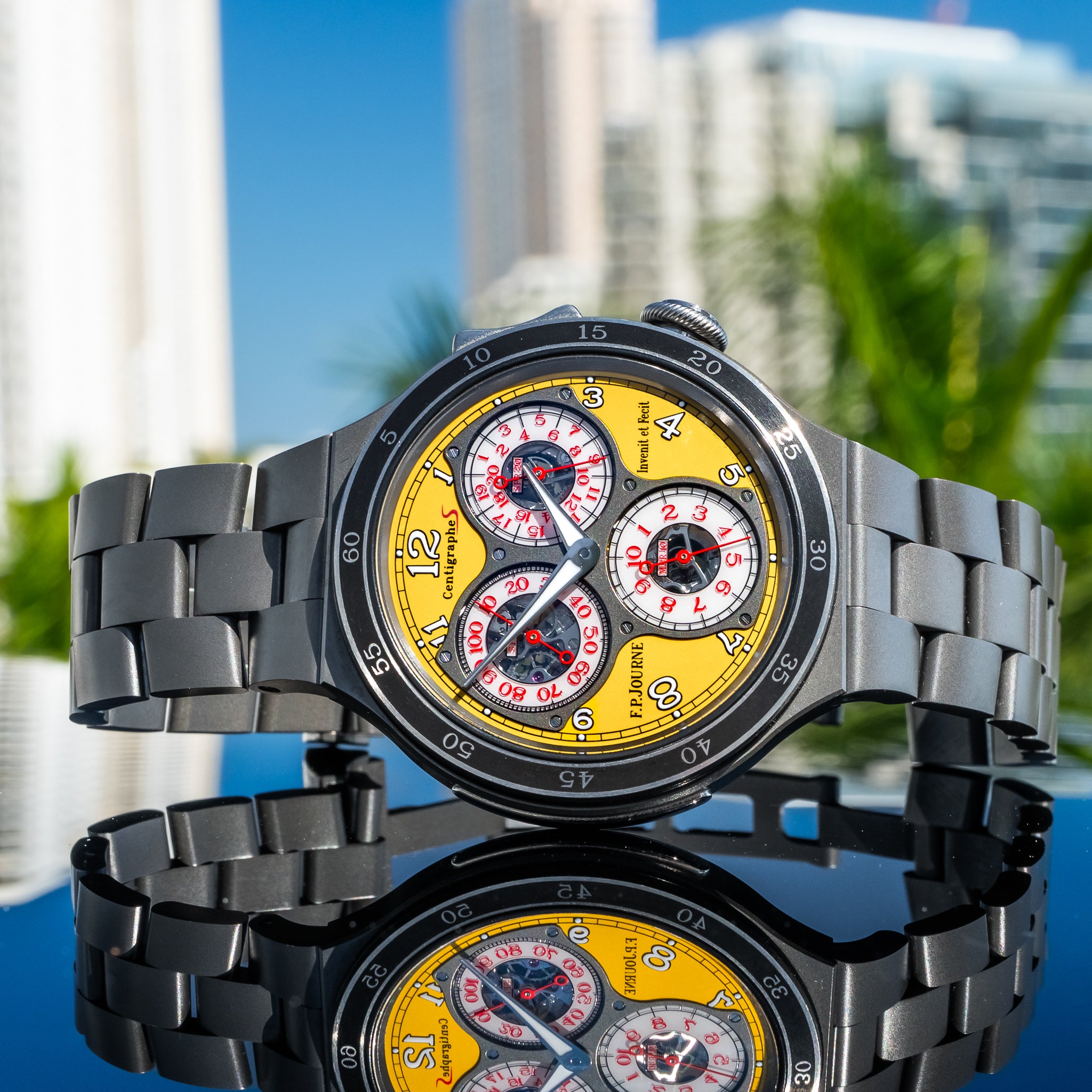 F.P. Journe LineSport Centigraphe Titanium Yellow Dial 44mm
