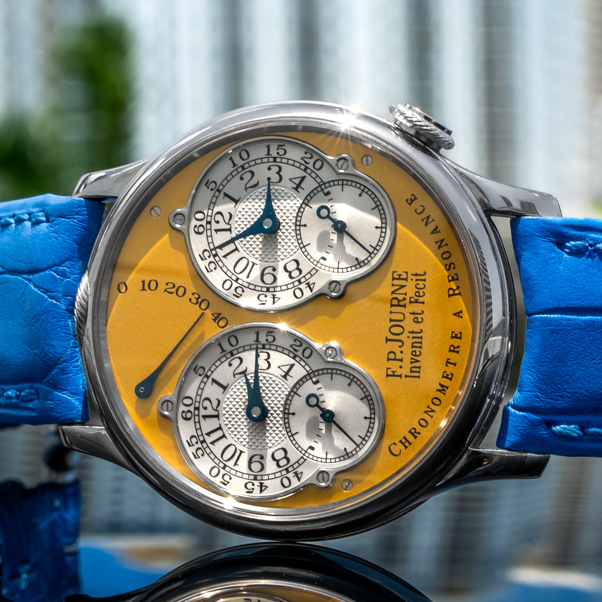 F.P. Journe Chronomètre À Résonance Yellow Dial Brass Movement 38mm