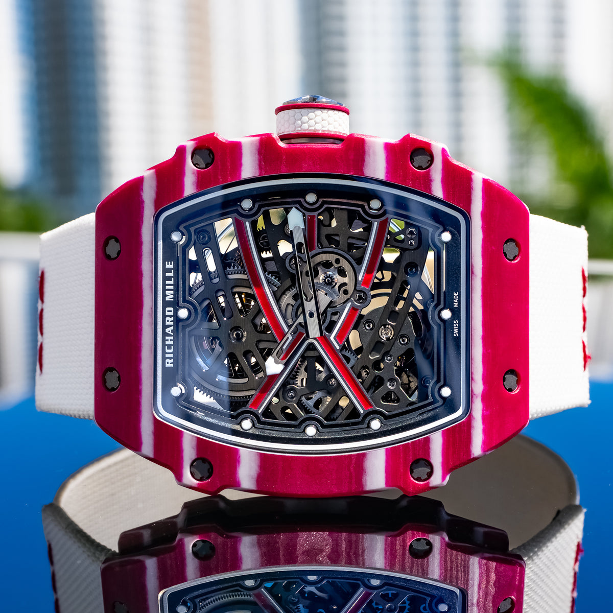 RICHARD MILLE レッドラバーベルト Richard Mille Straps - Elephant Red – Liger Straps