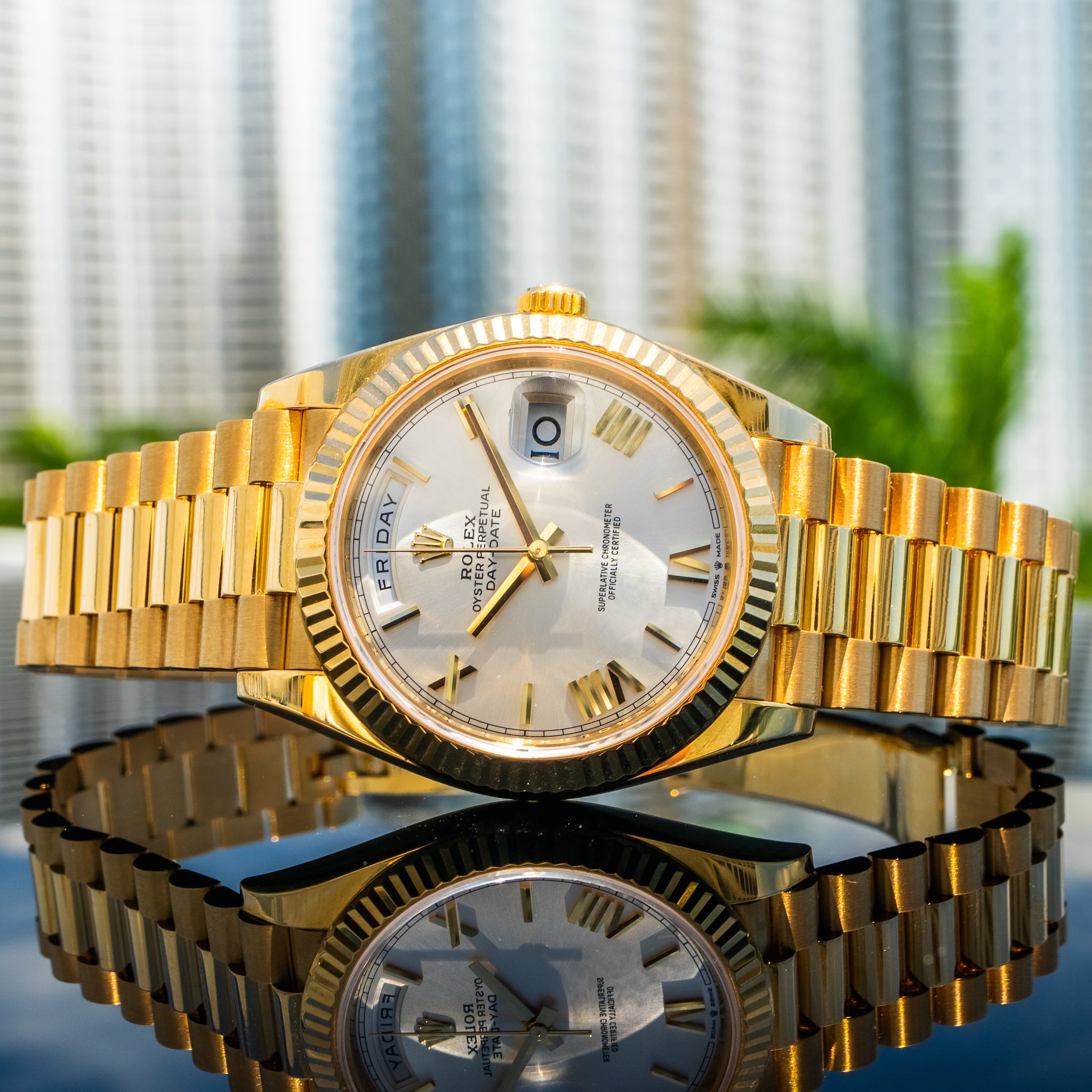 2021 Rolex Day-Date 228238 Silver Dial 40mm