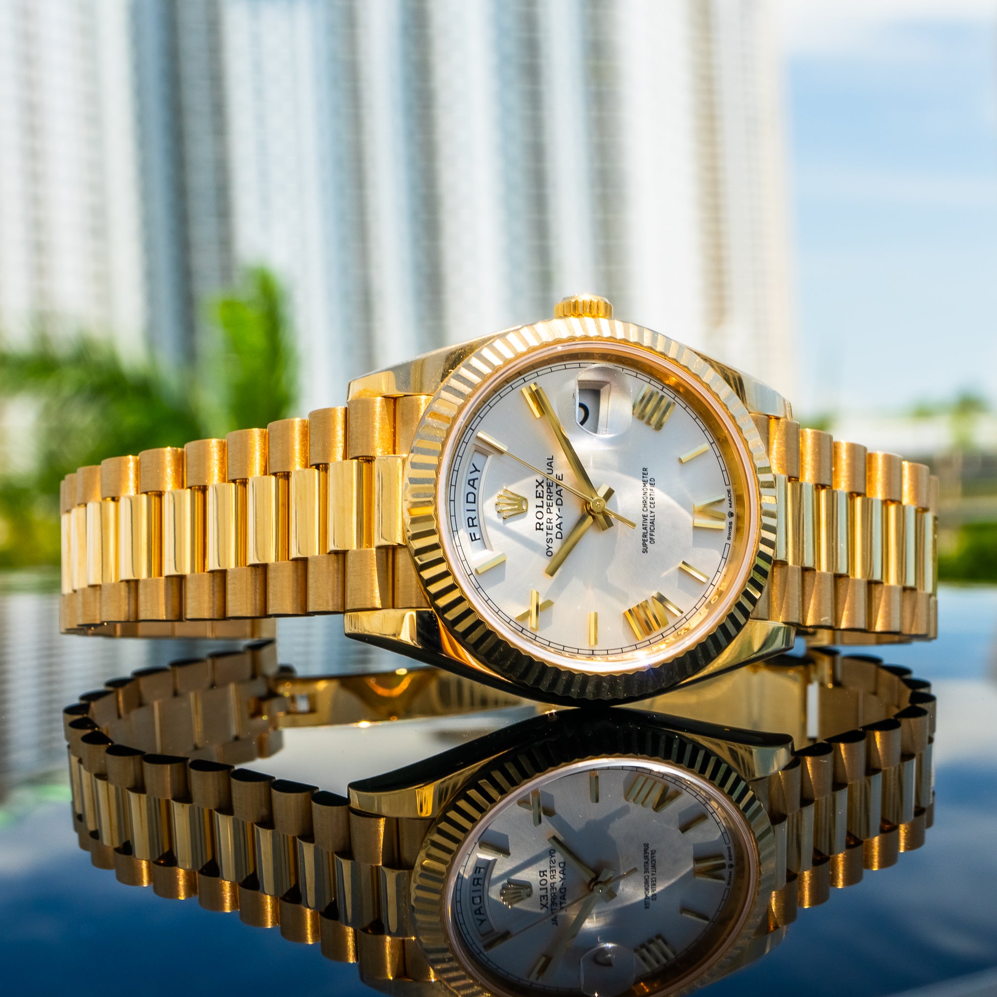2021 Rolex Day-Date 228238 Silver Dial 40mm