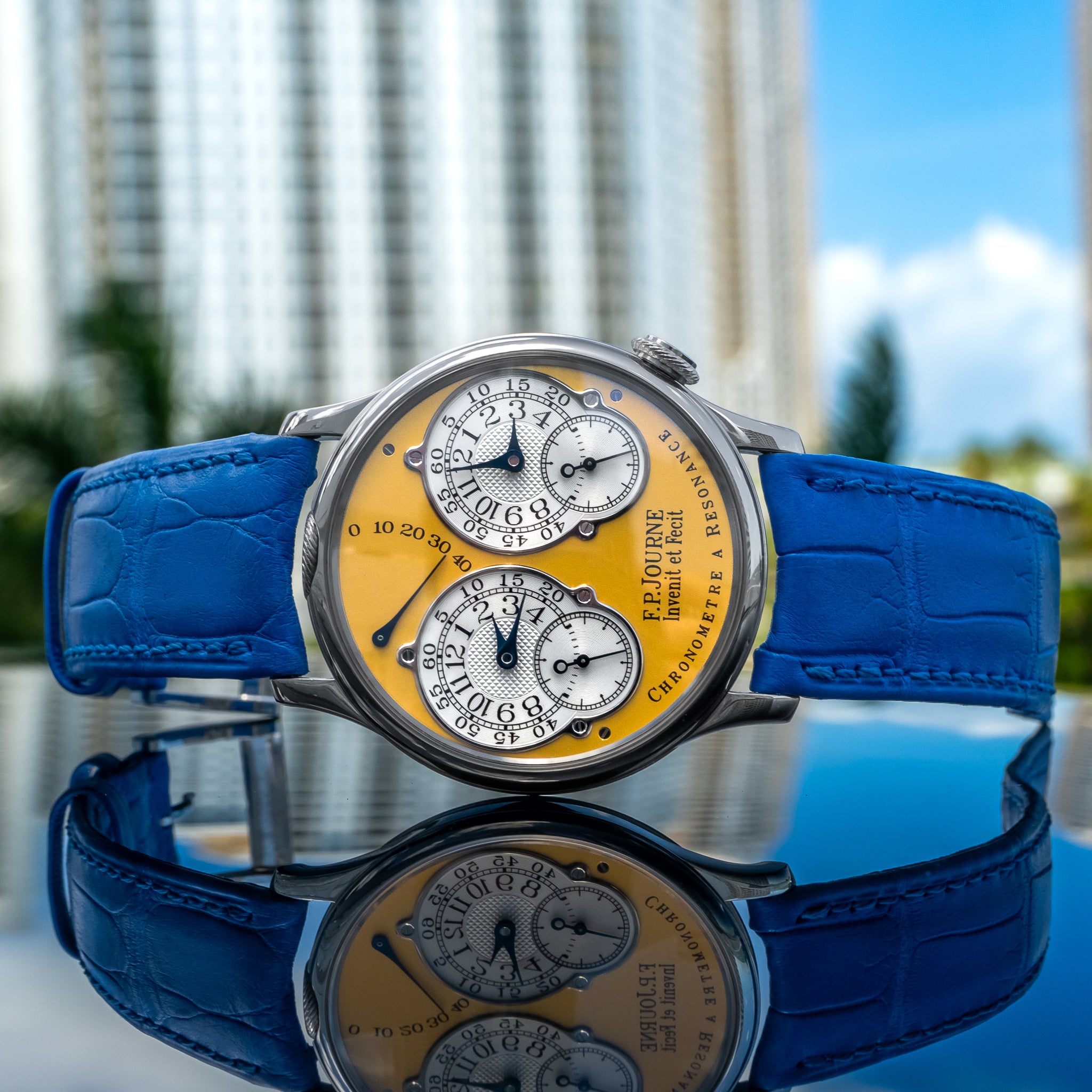 F.P. Journe Chronomètre À Résonance Yellow Dial Brass Movement 38mm