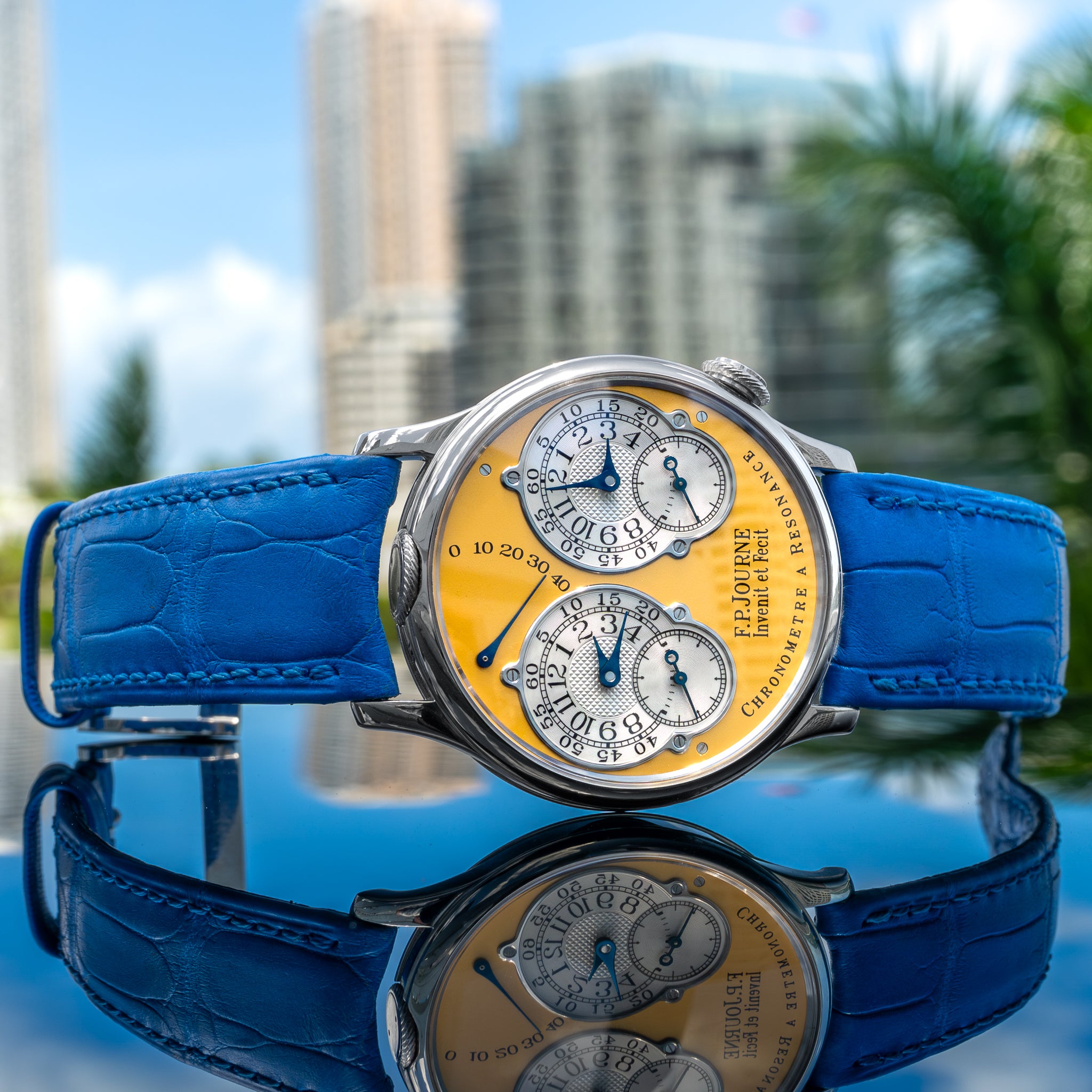 F.P. Journe Chronomètre À Résonance Yellow Dial Brass Movement 38mm