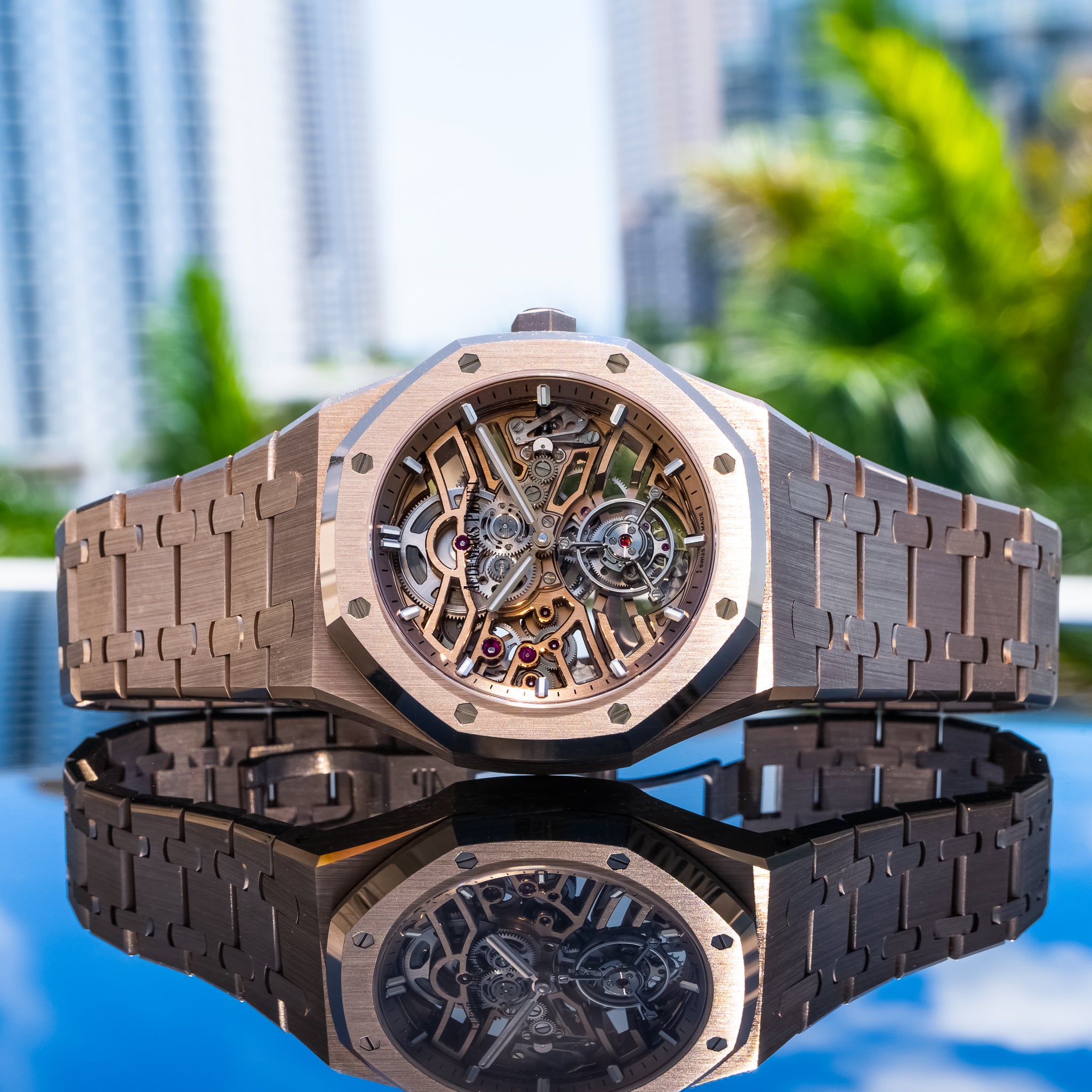 Audemars Piguet 26735SG Sand Gold Royal Oak Flying Tourbillon Openwork