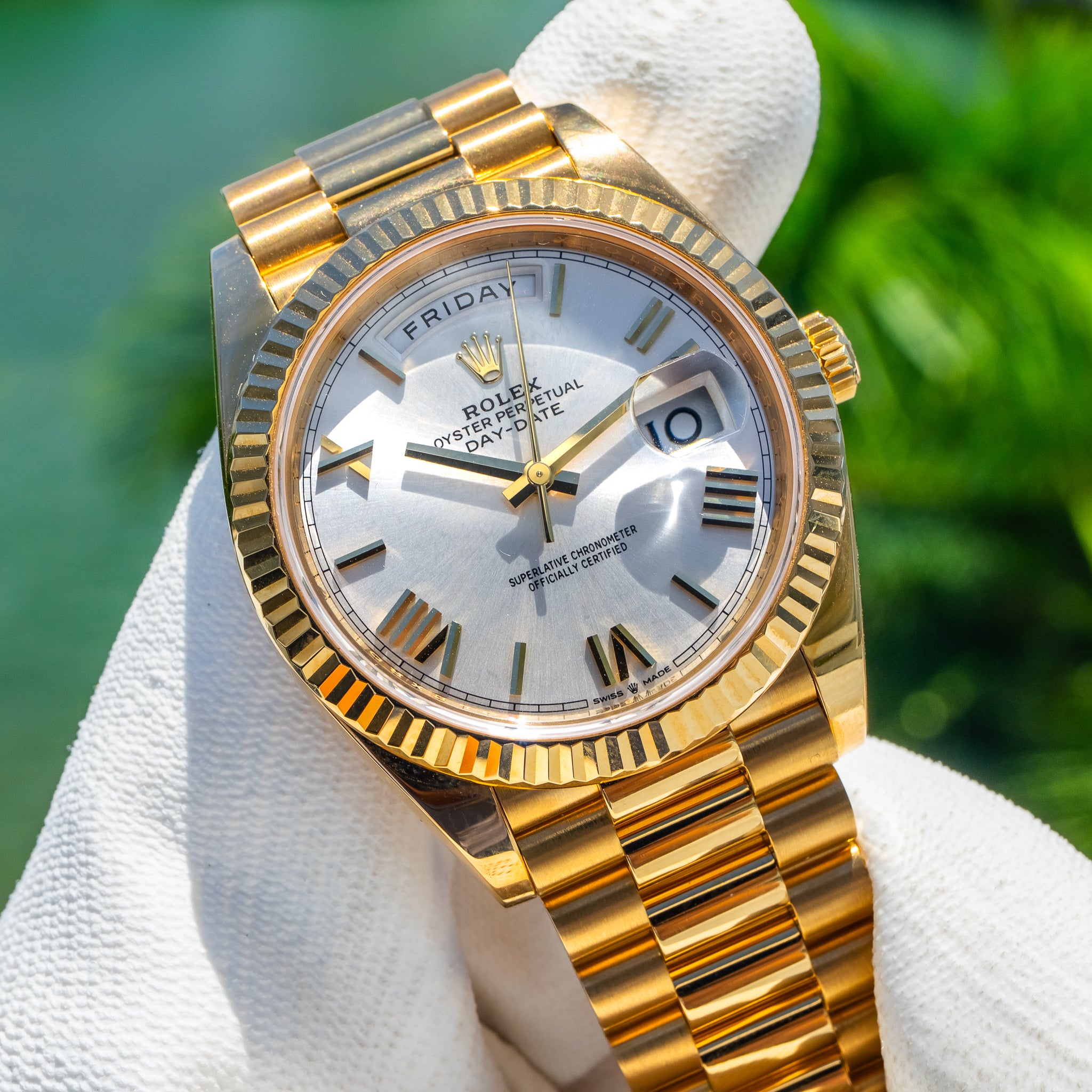 2021 Rolex Day-Date 228238 Silver Dial 40mm