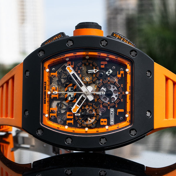 Orange richard mille watch hotsell