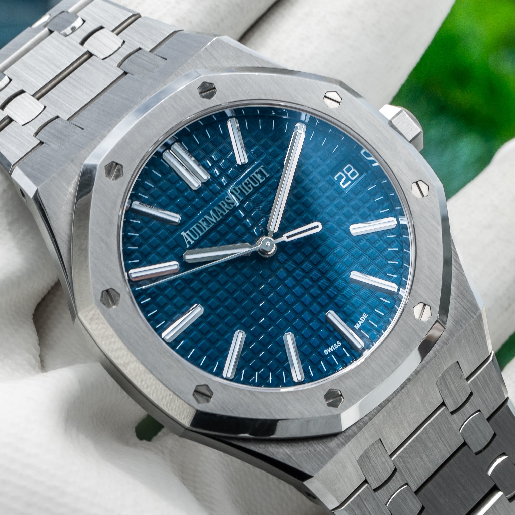 Audemars Piguet ボールペン 青 2025 Audemars Piguet 15510st Royal Oak Selfwinding Blue Dial 41mm