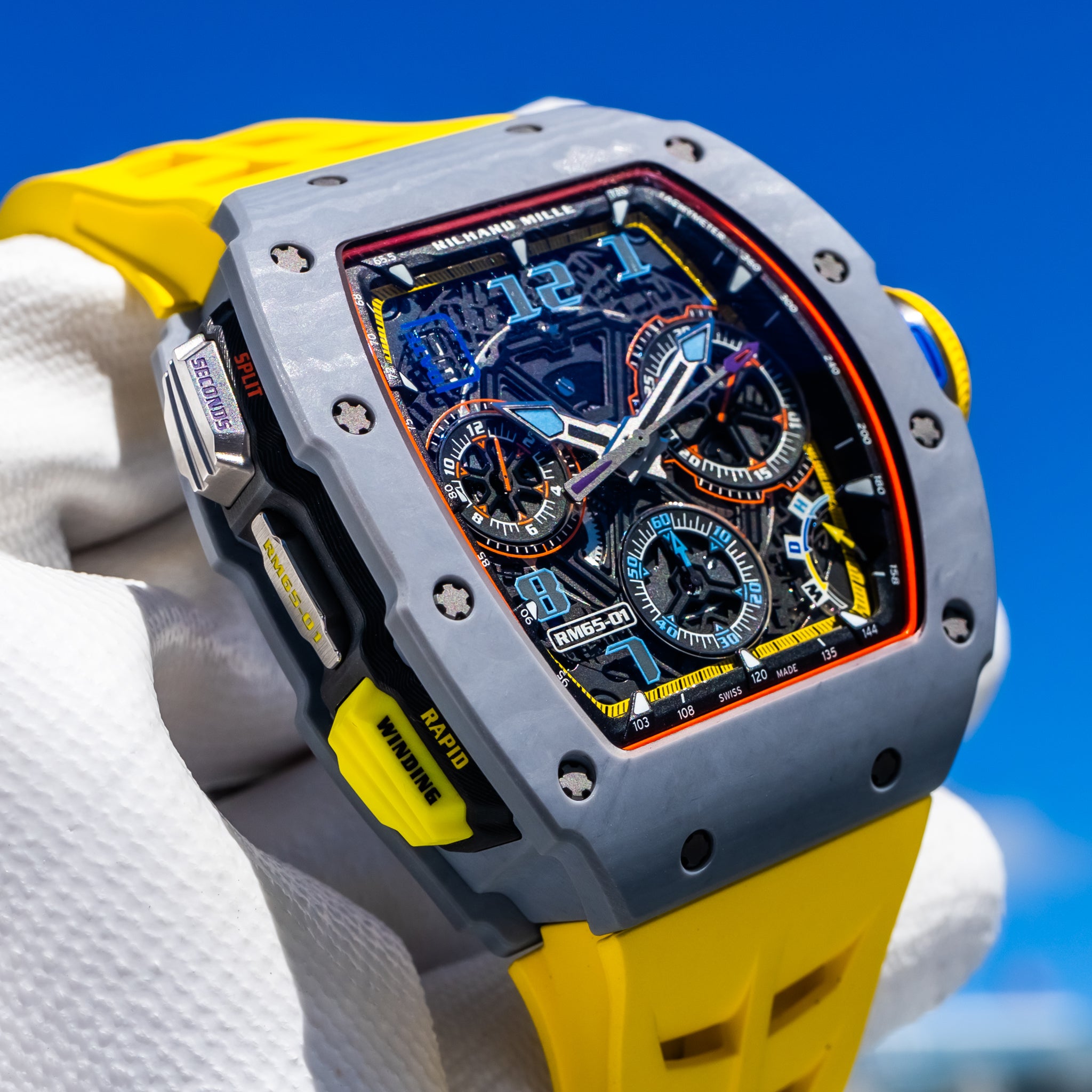 Richard Mille 2024 RM 65-01 Automatic Chronograph Grey Carbon TPT