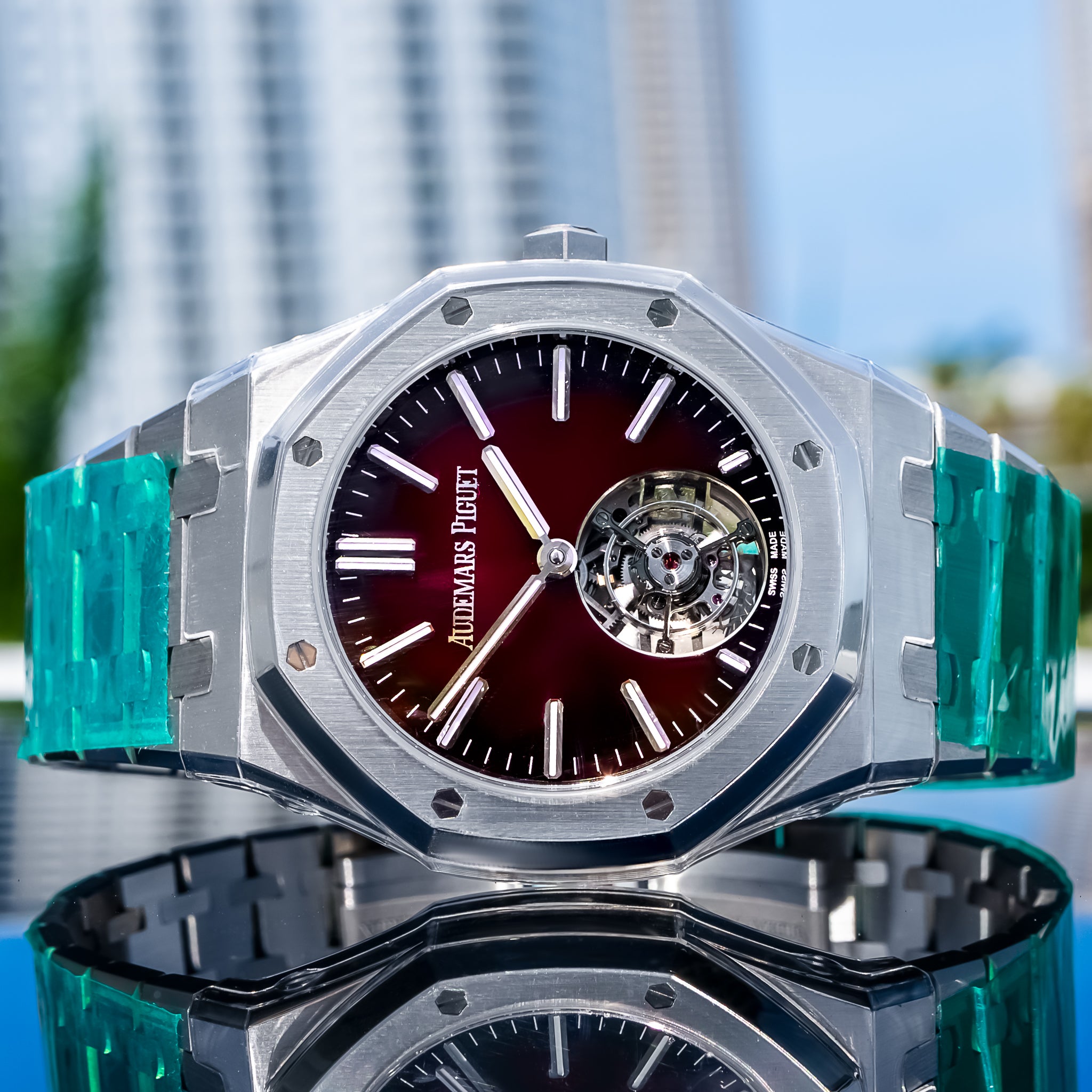 2024 Audemars Piguet Royal Oak Self Winding Flying Tourbillon Red Dial 41mm