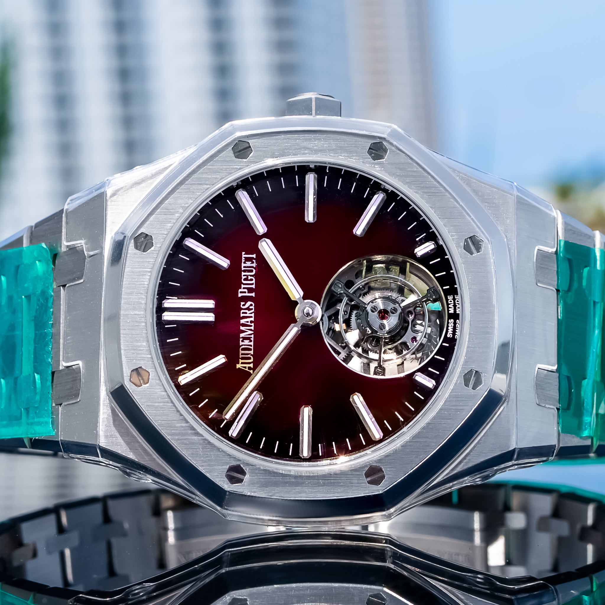 2024 Audemars Piguet Royal Oak Self Winding Flying Tourbillon Red Dial 41mm