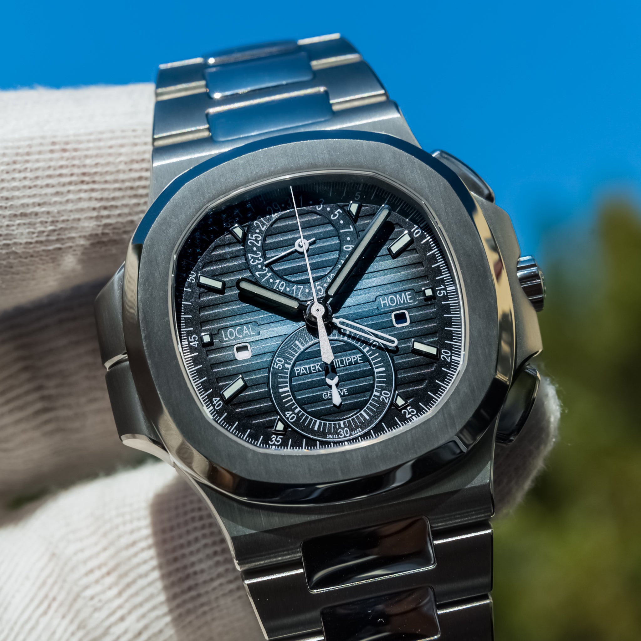 Patek Philippe Unworn 2023 Nautilus 5990/1A-001 Travel Time Chronograph